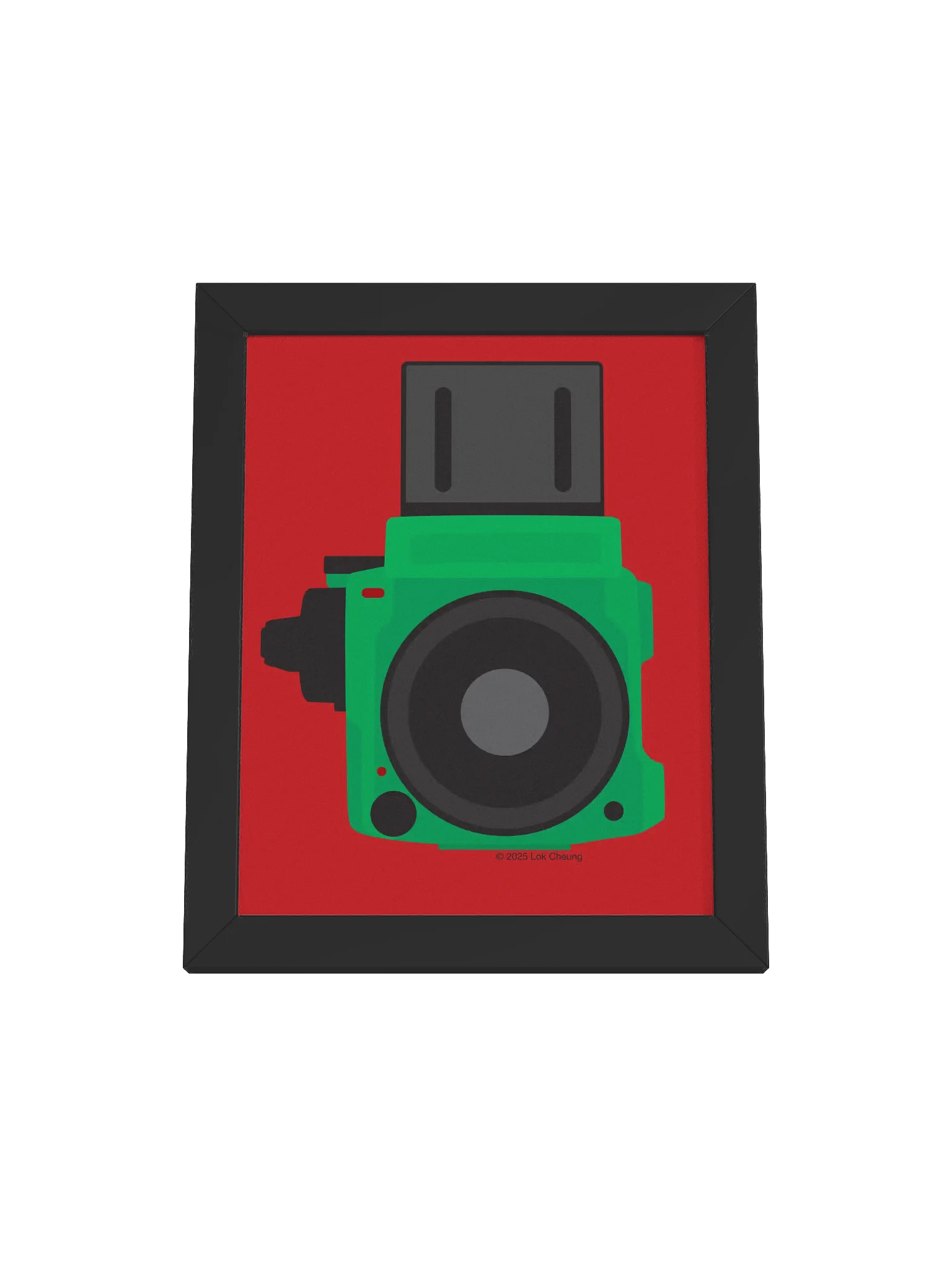 M 645 Green on Red - Framed Poster product image (1)
