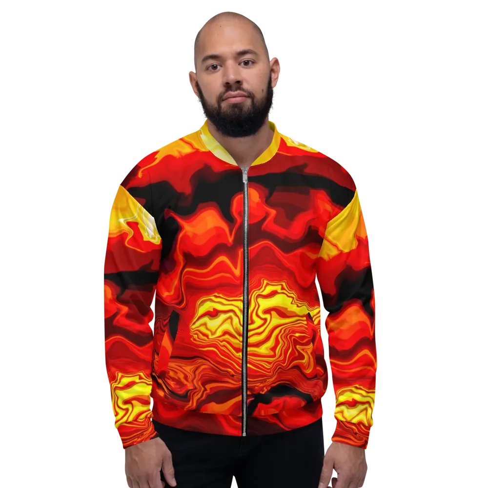 Fiery art effect Bomber jacket - Unisex product image (1)