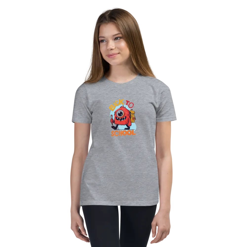 Cheerful Monster Back-to-School Youth T-Shirt product image (1)