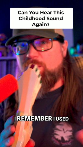 I don’t remember exactly what it sounded like—I just remember loving that sound as a kid. Now, after all these years, I’m cle...