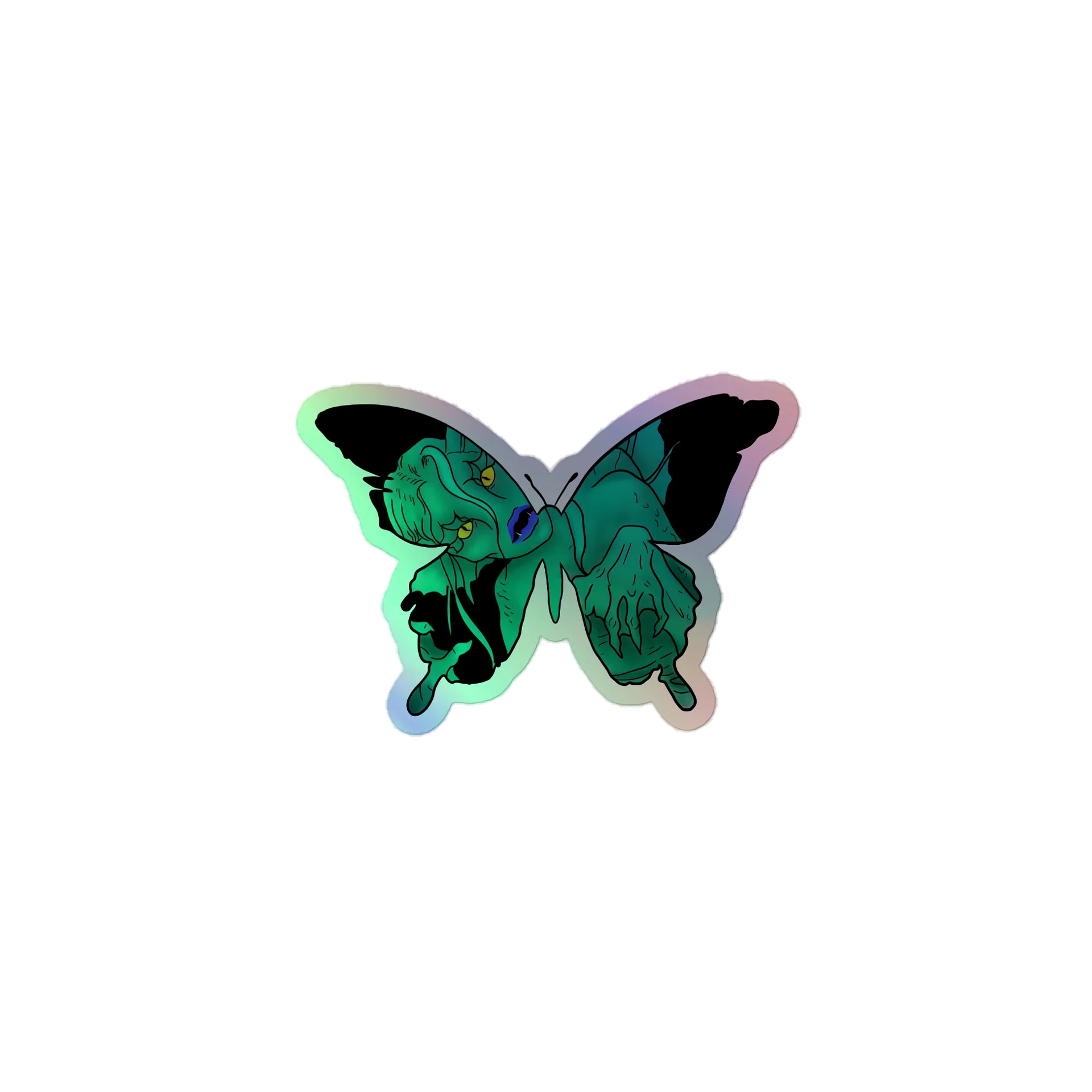 Swamp monster butterflyHolographic Sticker Sheet product image (2)