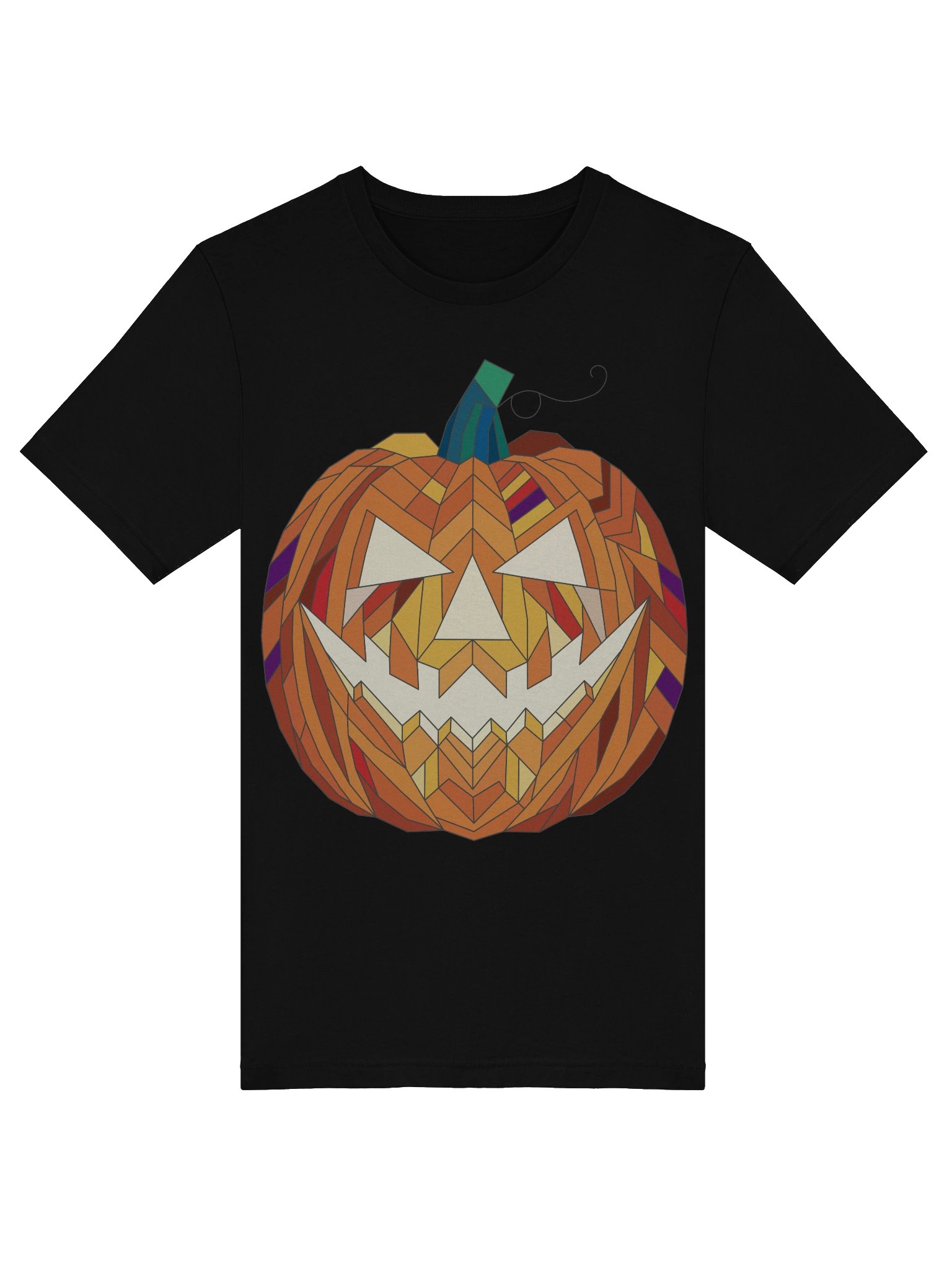 Stained Glass Jack-o'-lantern T-Shirt | Halloween Pumpkin Tee product image (10)