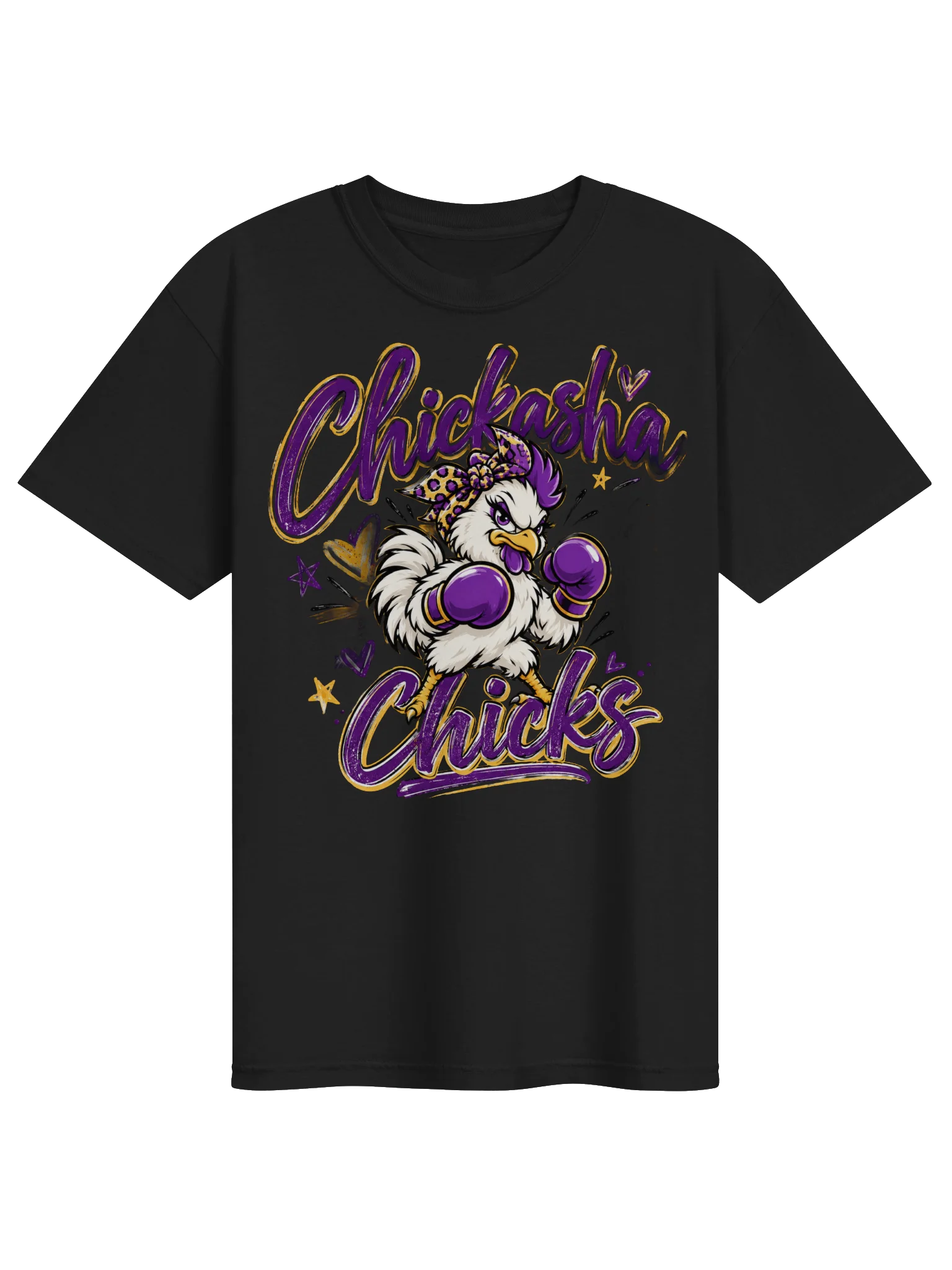 Chickasha Chicks Girly Fighting Chick Comfort Colors T-Shirt product image (6)