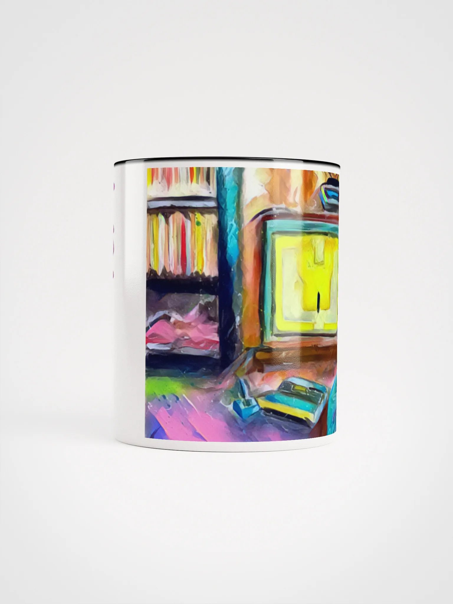 Gamer Cat 80's Living Room Ceramic Mug product image (53)