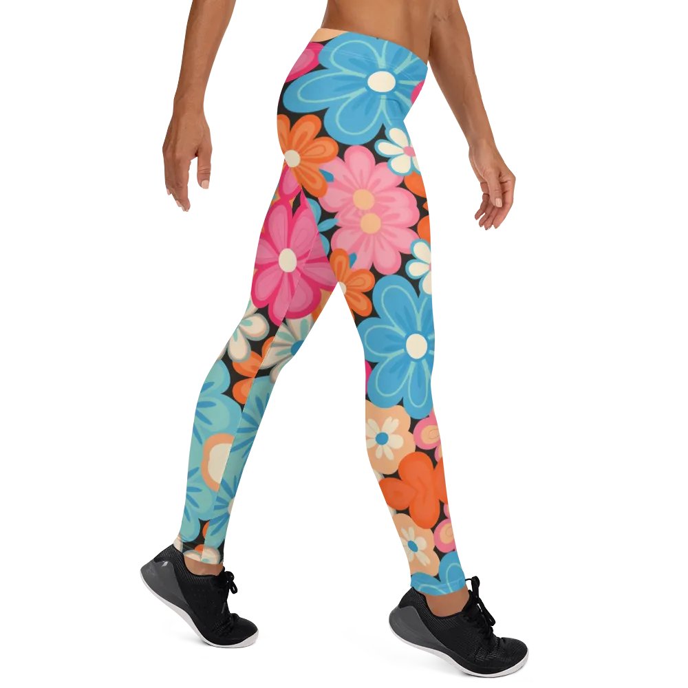 Retro Floral Fantasy All-Over Print Leggings product image (12)