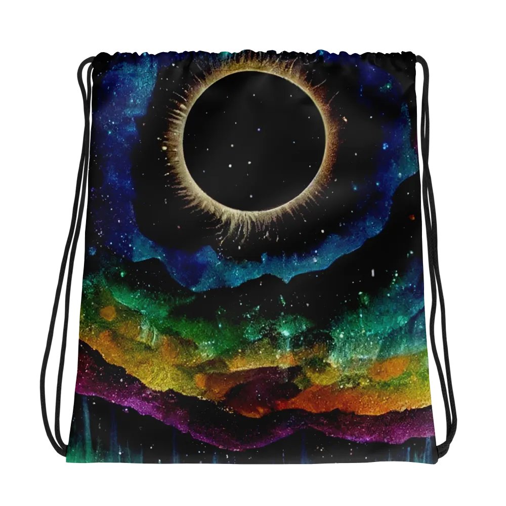 Cosmic Eclipse Drawstring Backpack product image (1)