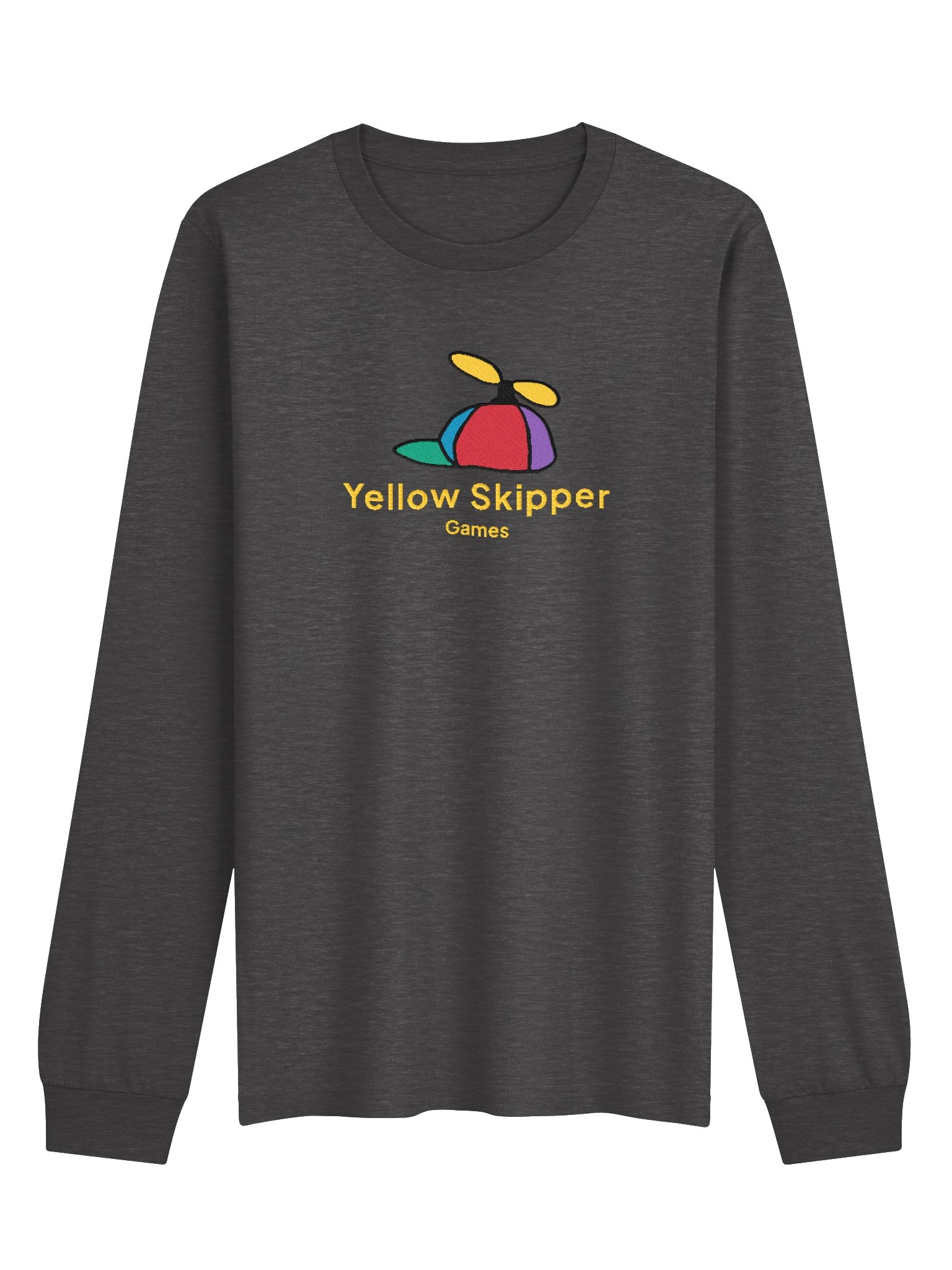 Embroidered Yellow Skipper Games Long Supersoft Sleeve T-Shirt product image (1)