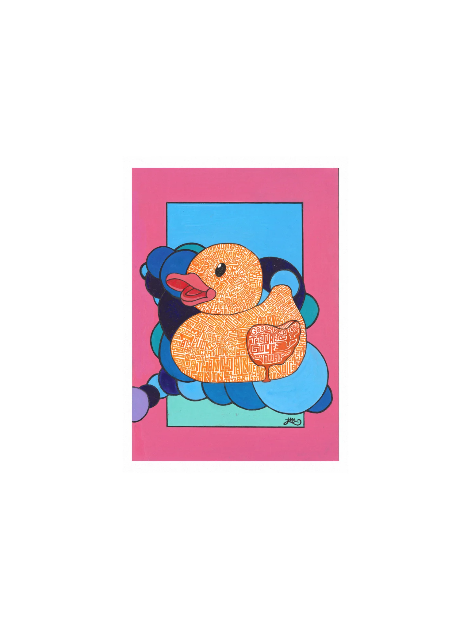 Colorful Abstract Rubber DuckPoster product image (2)