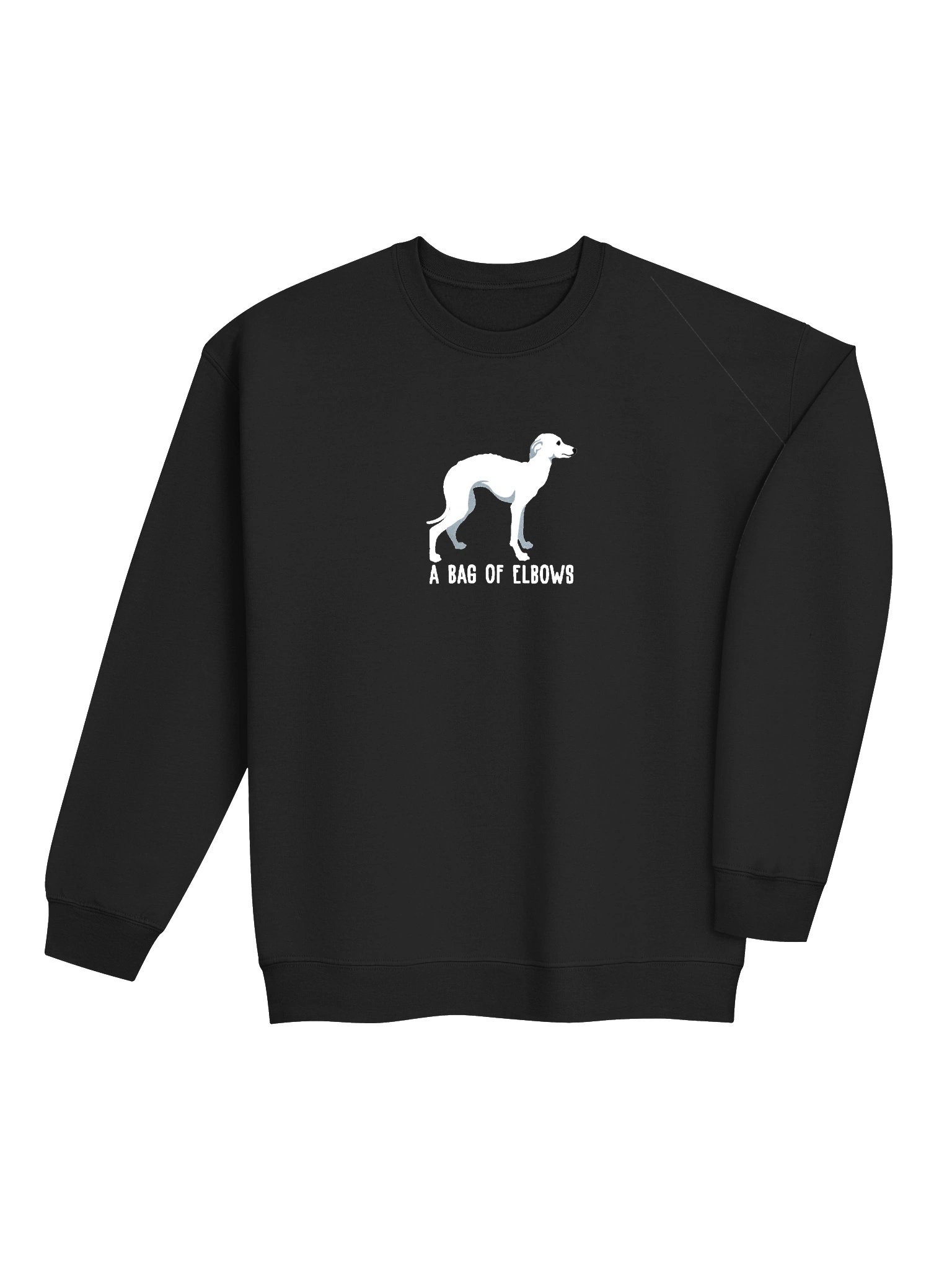 A Bag of Elbows Sweatshirt(Embroidered) of an Italian Greyhound(White) product image (7)