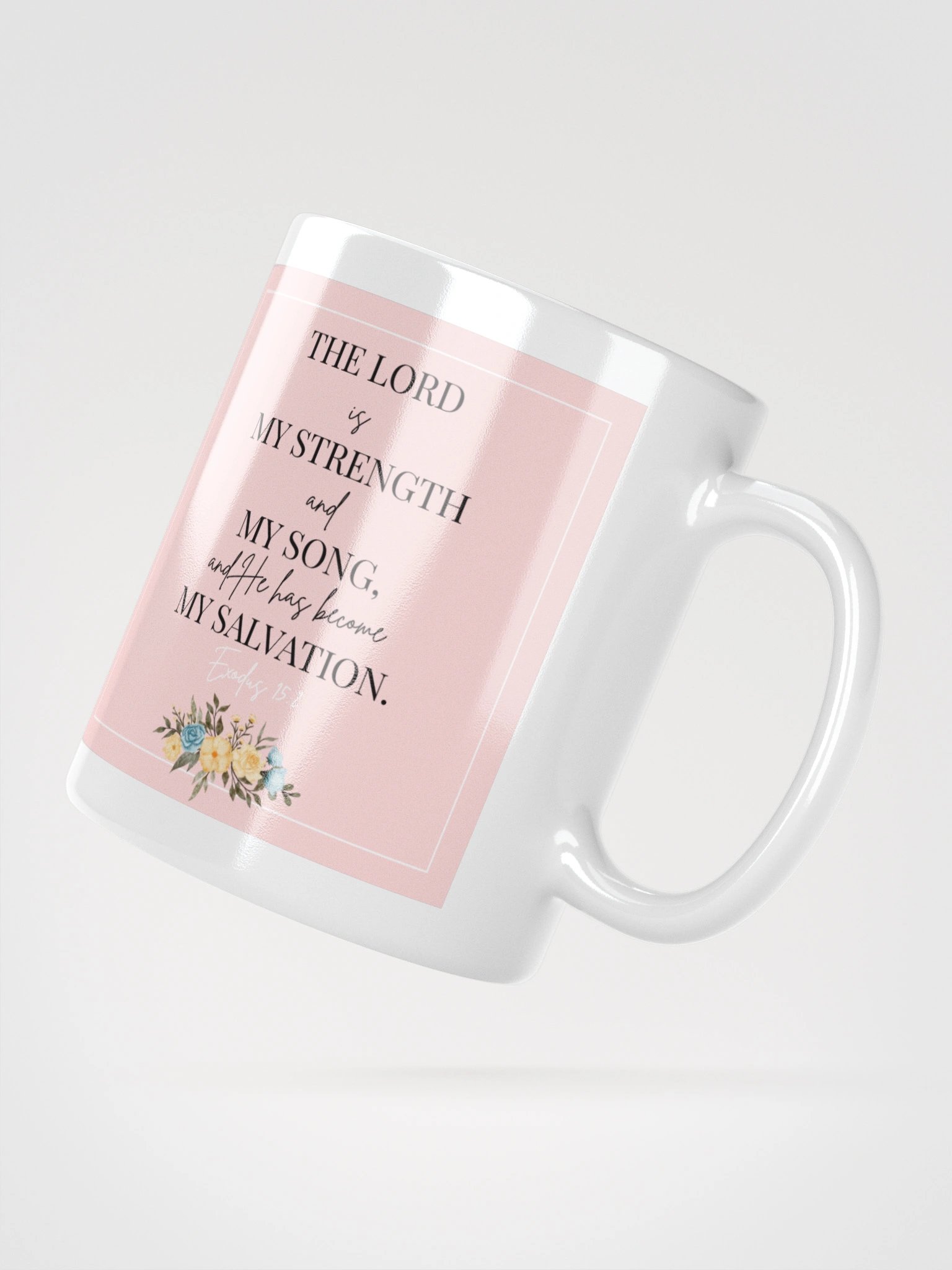 Exodus 15:2 Mug – Floral Design product image (4)