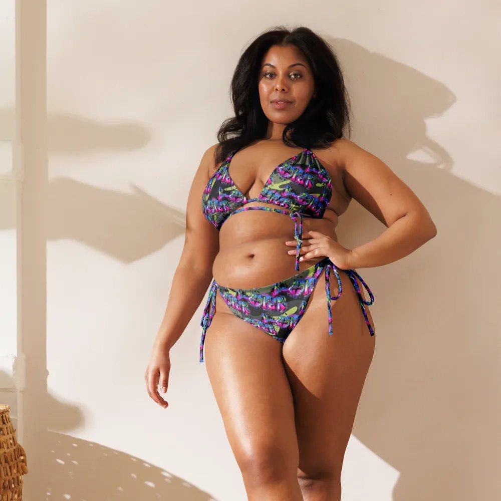 Camouflage Chic Recycled String Bikini Set product image (9)