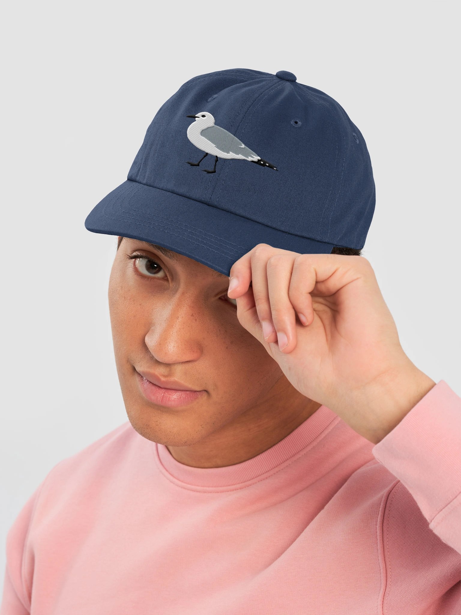 Winter Laughing Gull Embroidered Hat | Seabird Cap | Coastal Bird Lover Gift product image (40)