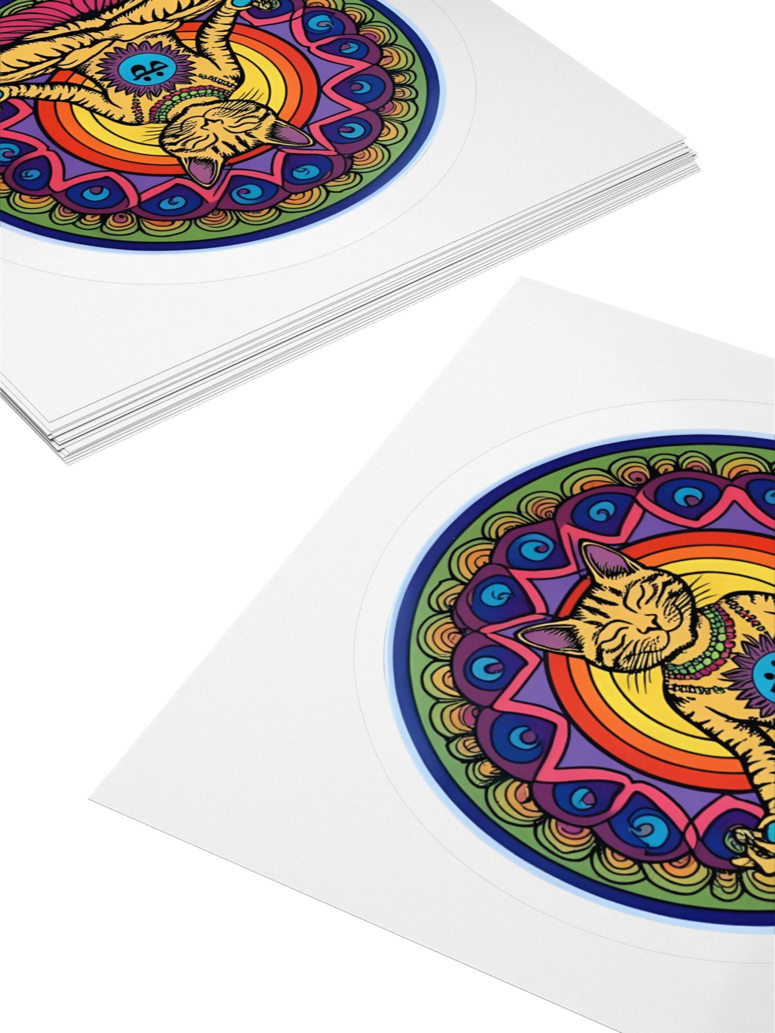 Mystic Meditating Cat Stickers product image (4)