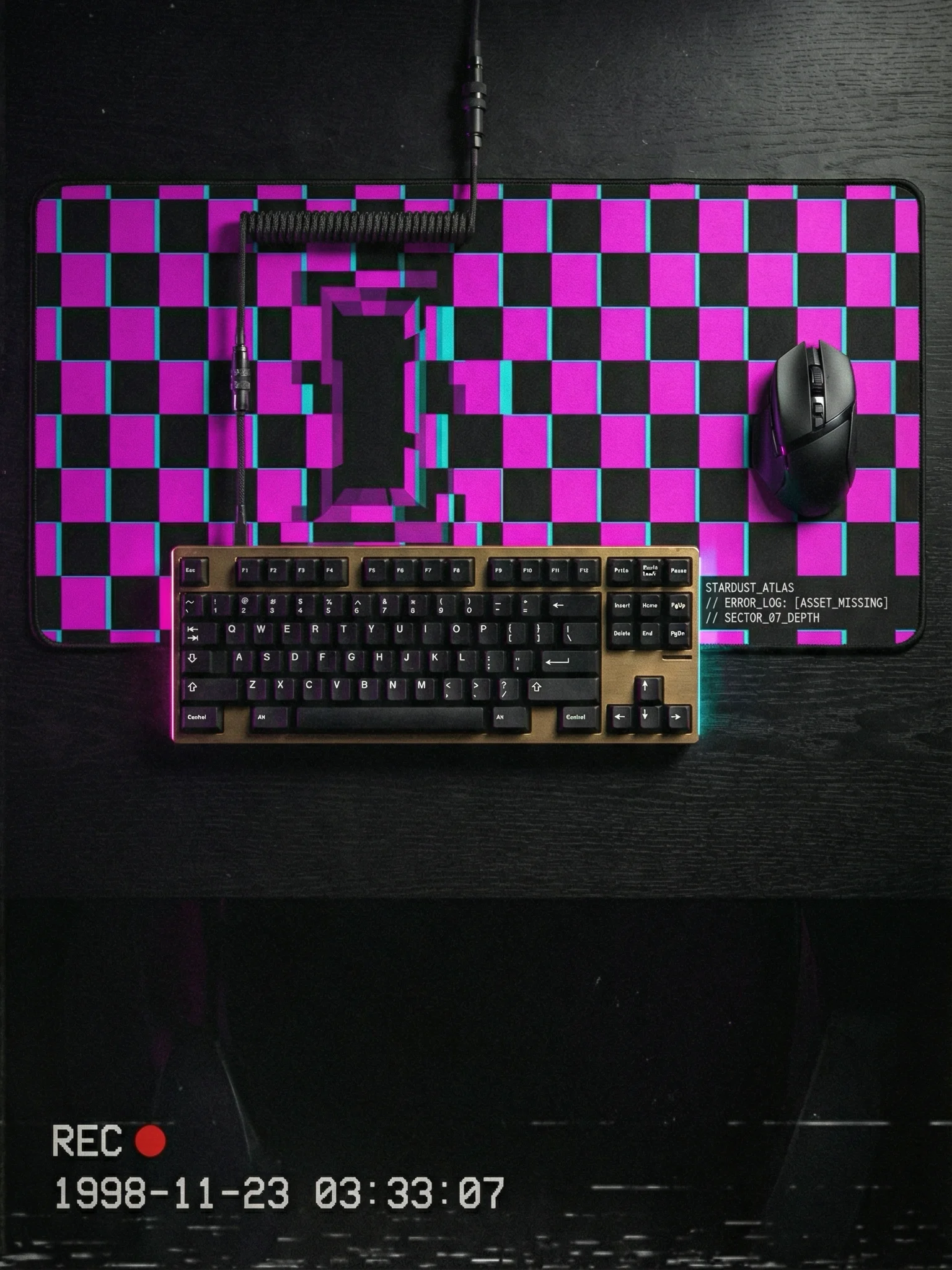 OBJECT 013: MISSING_WORLD // RENDER_DEPTH - Liminal Glitch Gaming Deskmat product image (2)