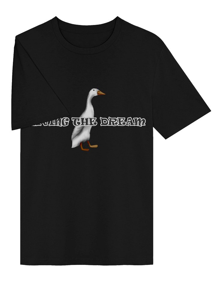 Duck "LIVING THE DREAM" T-Shirt. Unisex Stanley/Stella Organic Ribbed Neck T-Shirt product image (2)