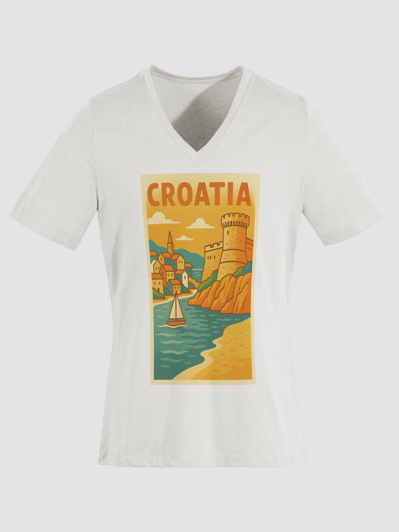 Croatia – Women’s V-Neck Tee product image (48)