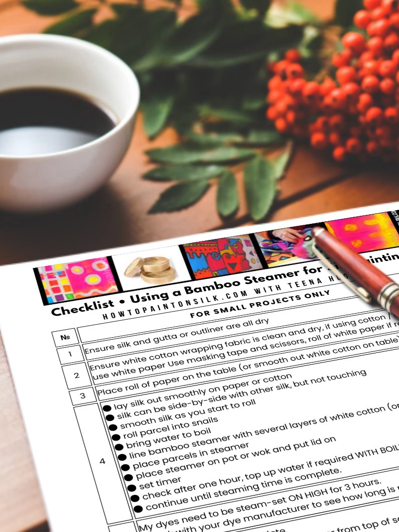 Checklist • Using a Bamboo Steamer for Silk Painting product image (1)
