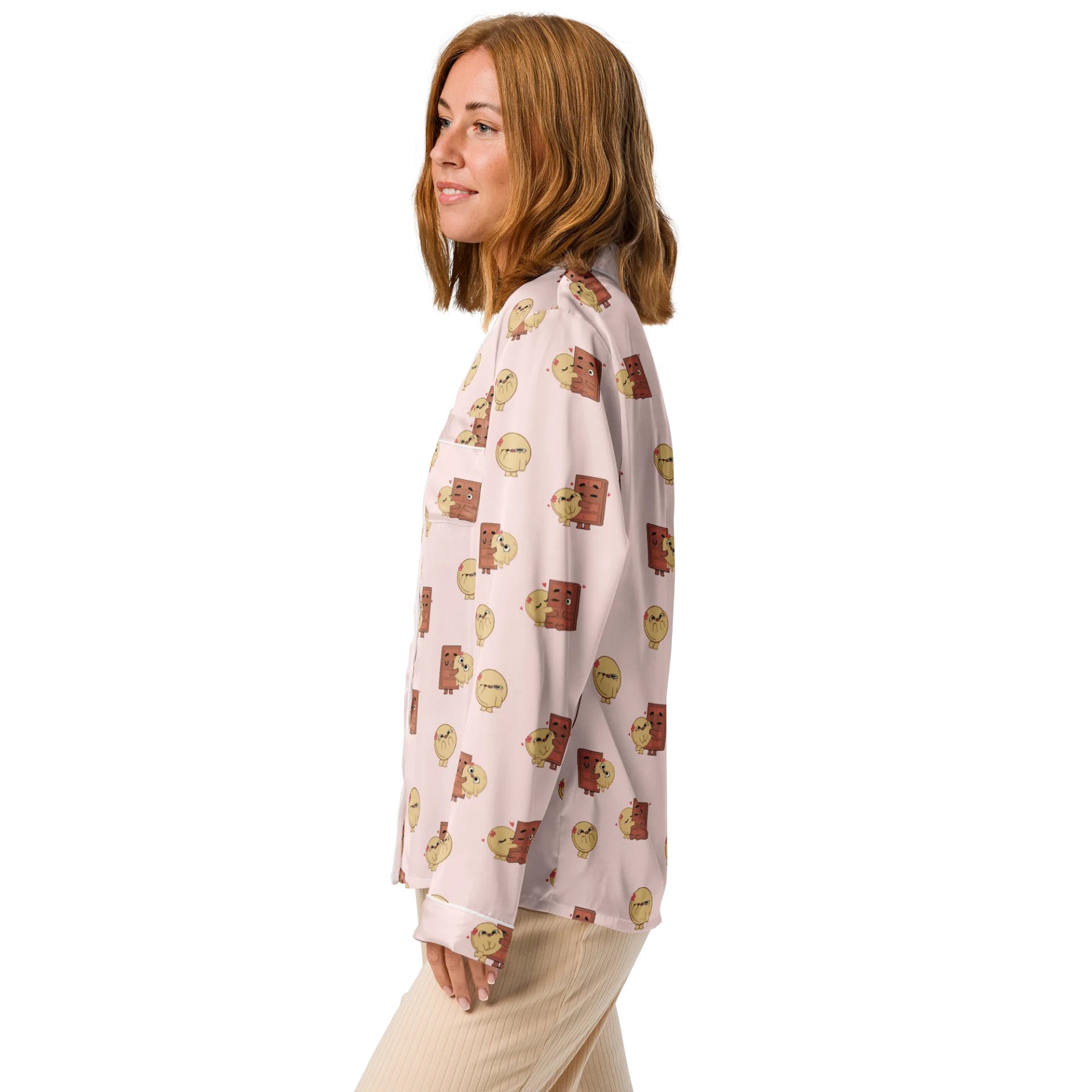 Choco & Pancake Long Sleeve Pajama Top product image (4)