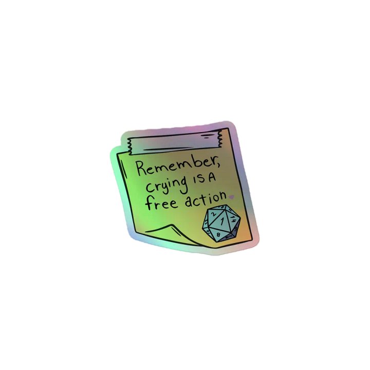 Crying is a free action Holo product image (1)
