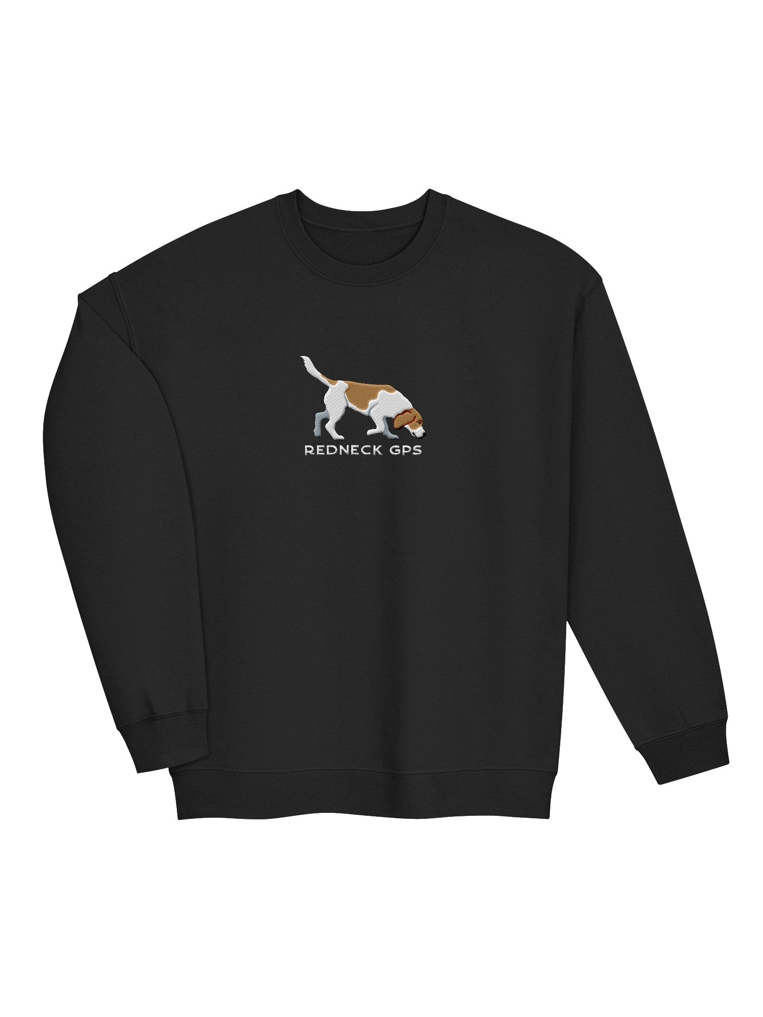 Redneck GPS Sweatshirt (Embroidered) of a Beagle(Lemon) product image (6)