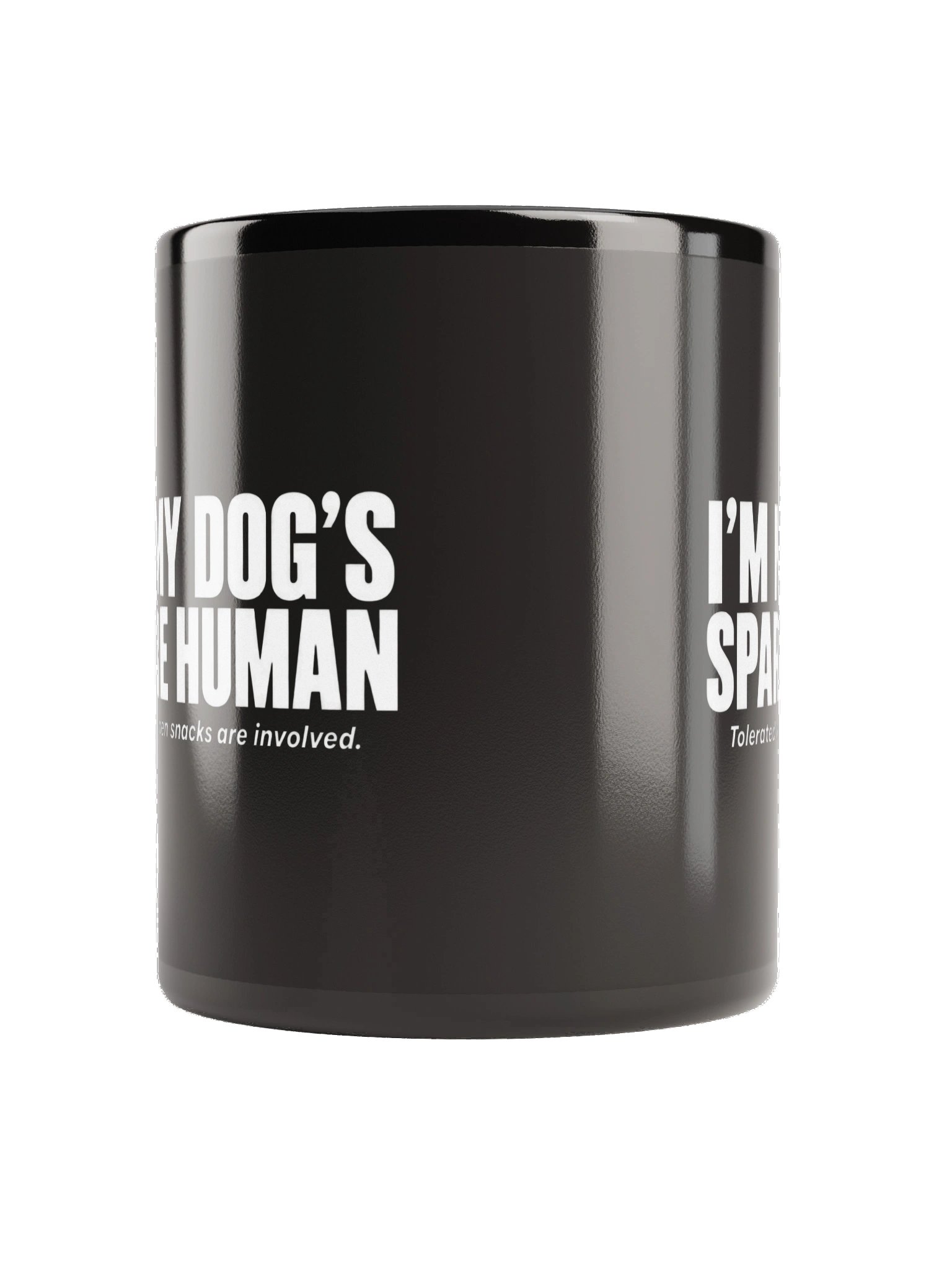 Funny Dog Lover Mug – I’m My Dog’s Spare Human Black Coffee Mug | Dog Lover Gift product image (3)