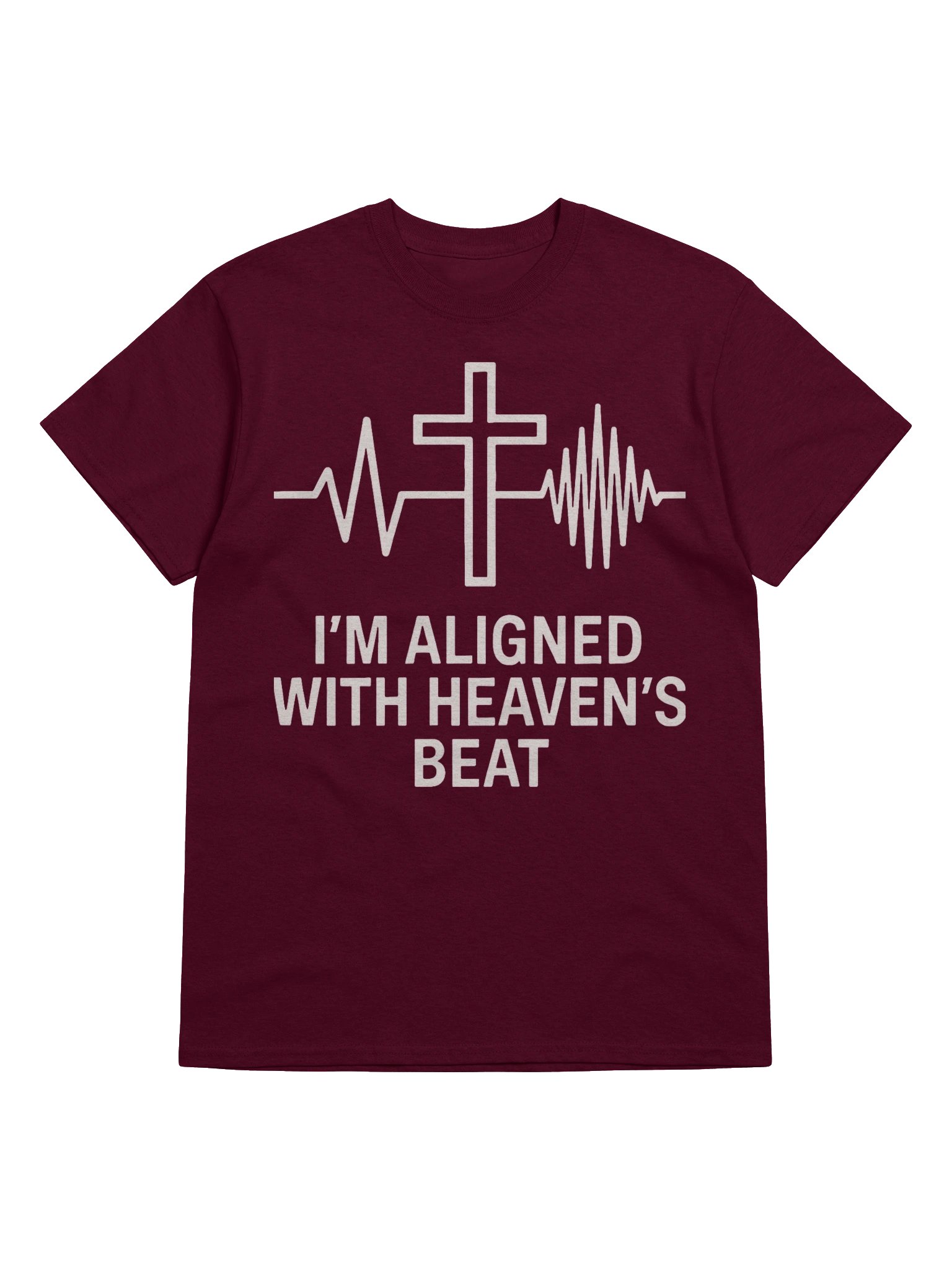 I’m Aligned With Heaven’s Beat Christian T-Shirt | Faith, Worship & Spiritual Alignment Tee product image (37)