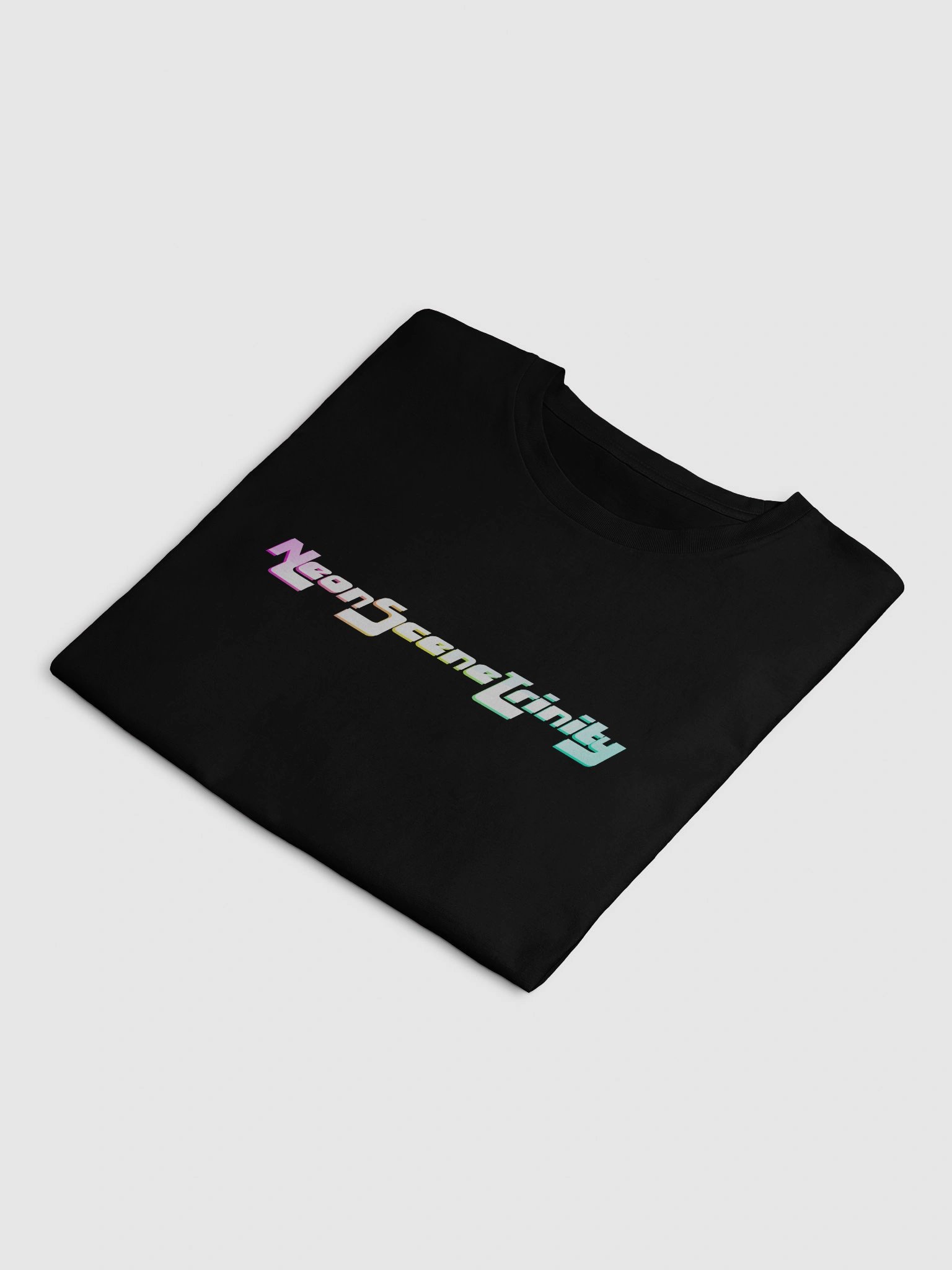 Neon Scene Trinity Logo Crop Top (Black) product image (4)