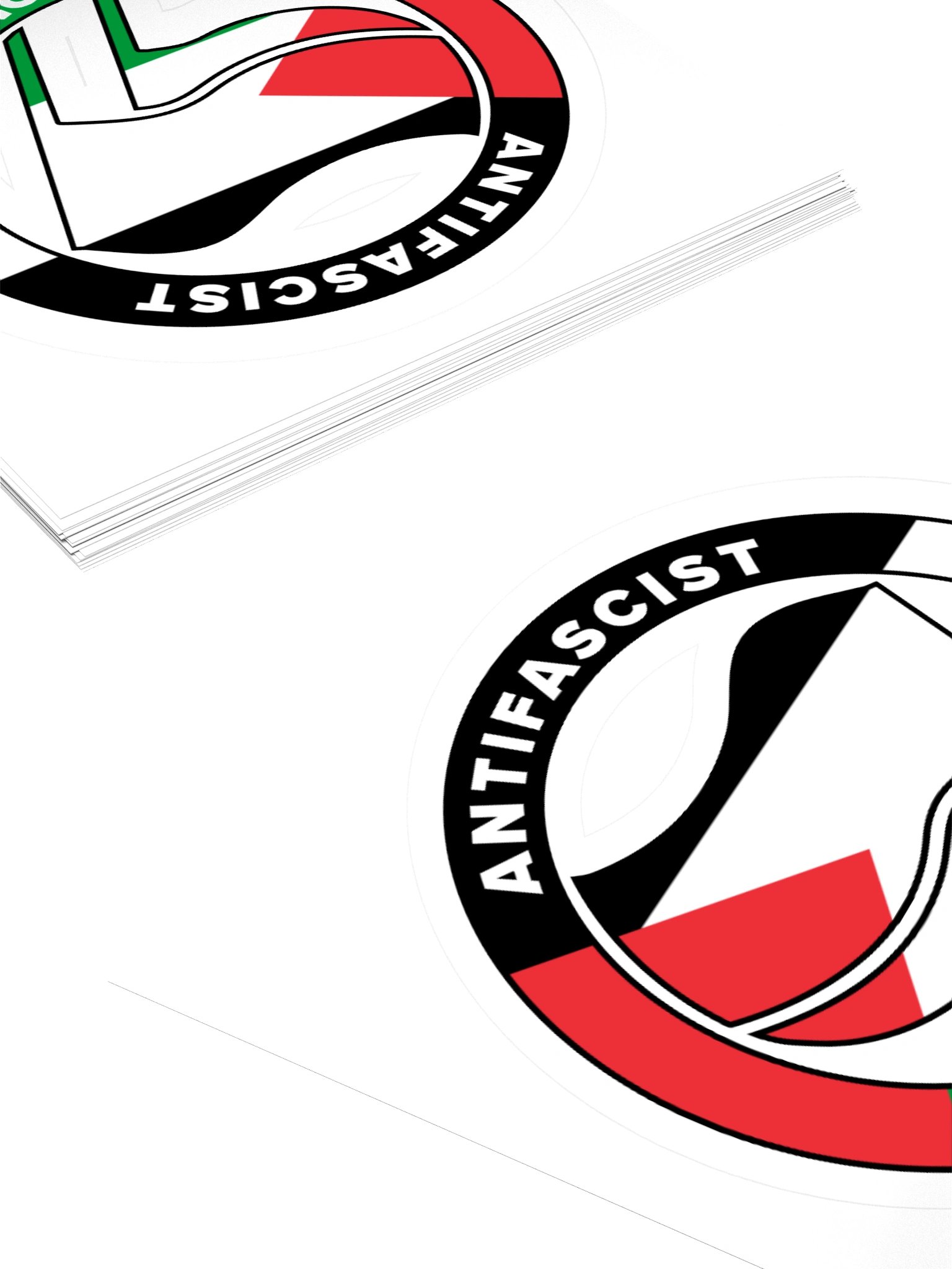 Antifa / Palestine Flag Kiss Cut Sticker product image (4)