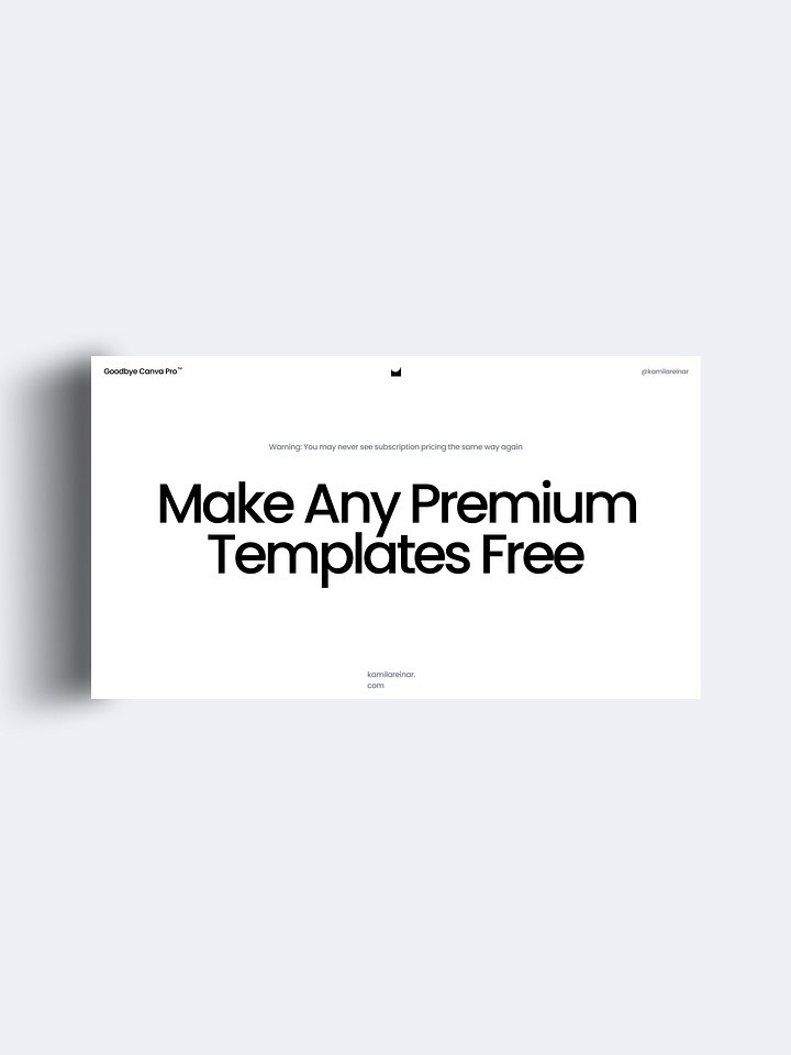 Goodbye Canva Pro: Recreate Premium Templates for Free (eBook) product image (2)
