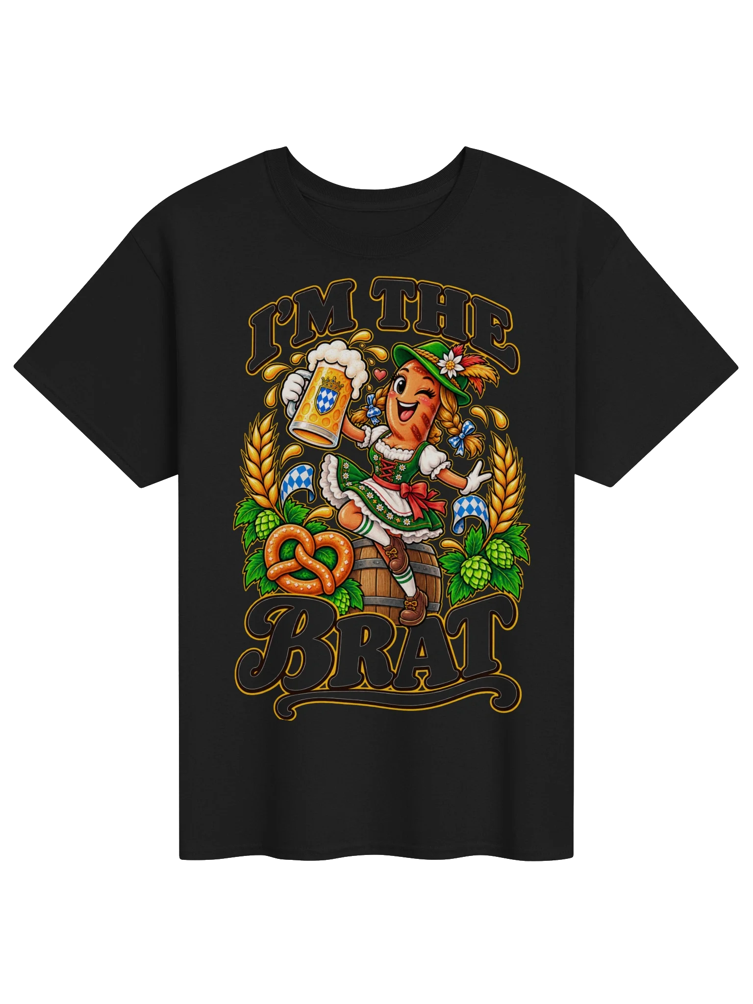 I’m the Brat Funny Oktoberfest Bratwurst Vintage Tee