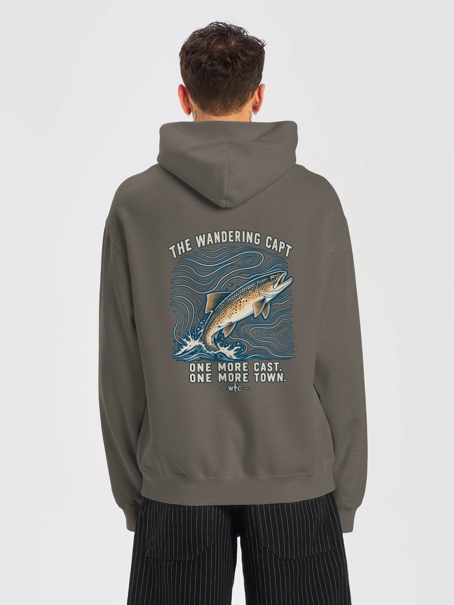 One More Cast. One More Town. | Vintage Trout Hoodie product image (6)