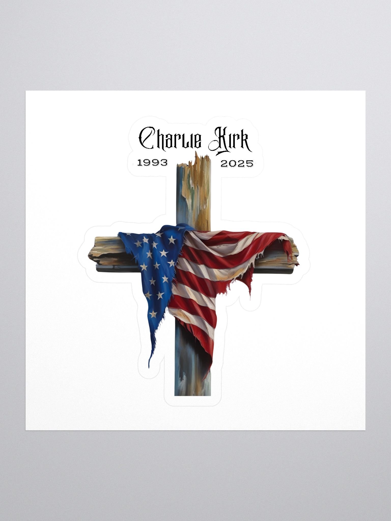 Charlie Kirk Memorial sticker product image (1)