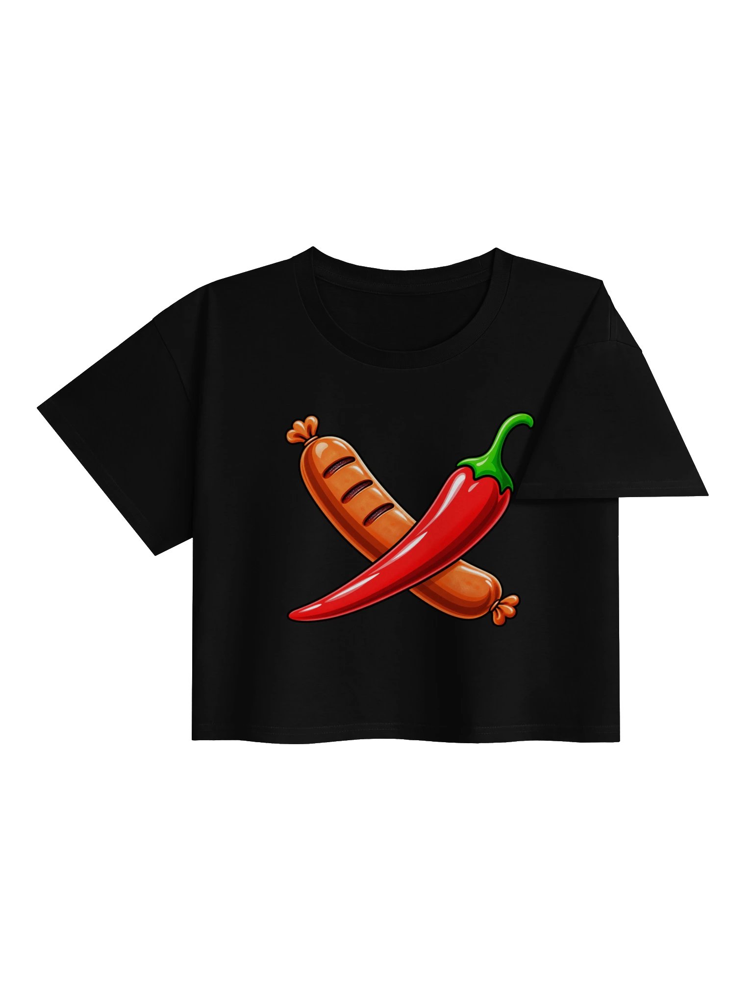 Sausage and Peppers Women’s Premium Crop Top product image (4)
