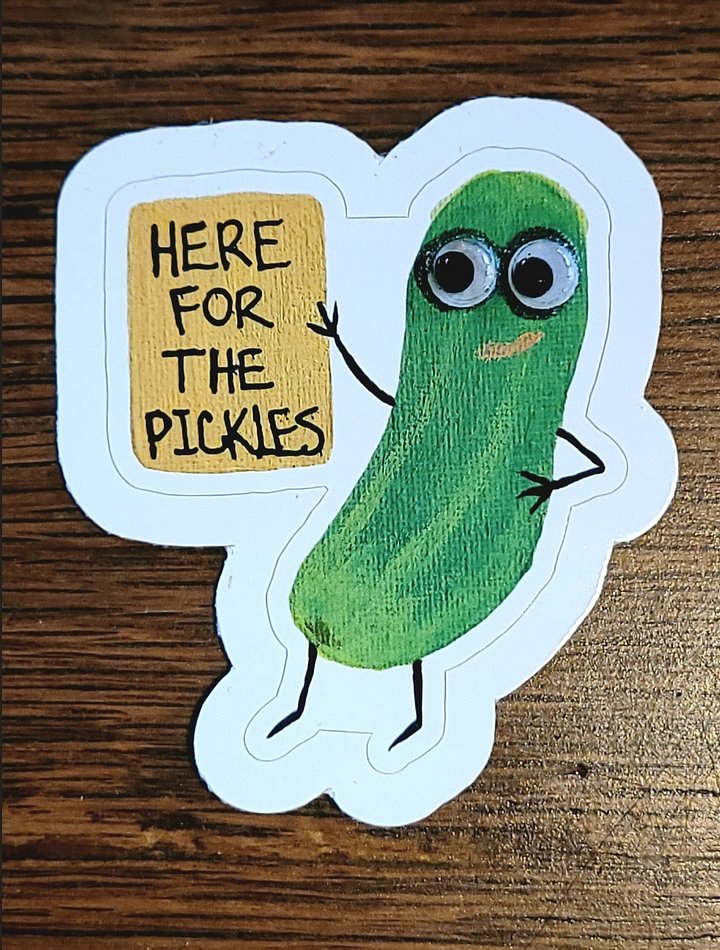 Here for the Pickles Die-Cut Stickers product image (1)
