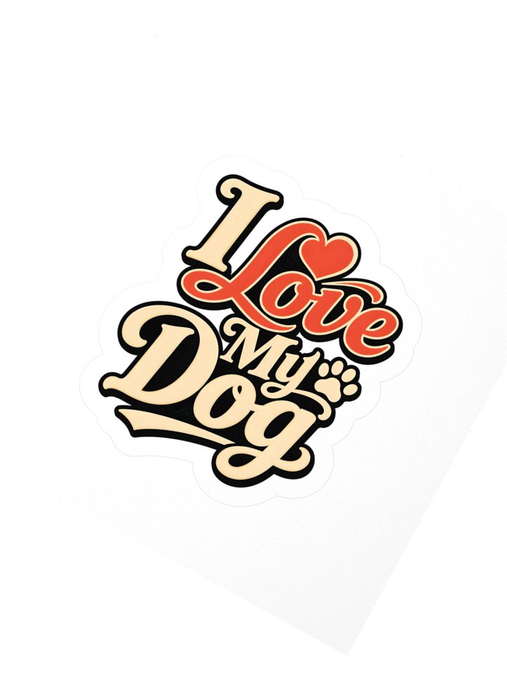 I Love My Dog Sticker product image (2)