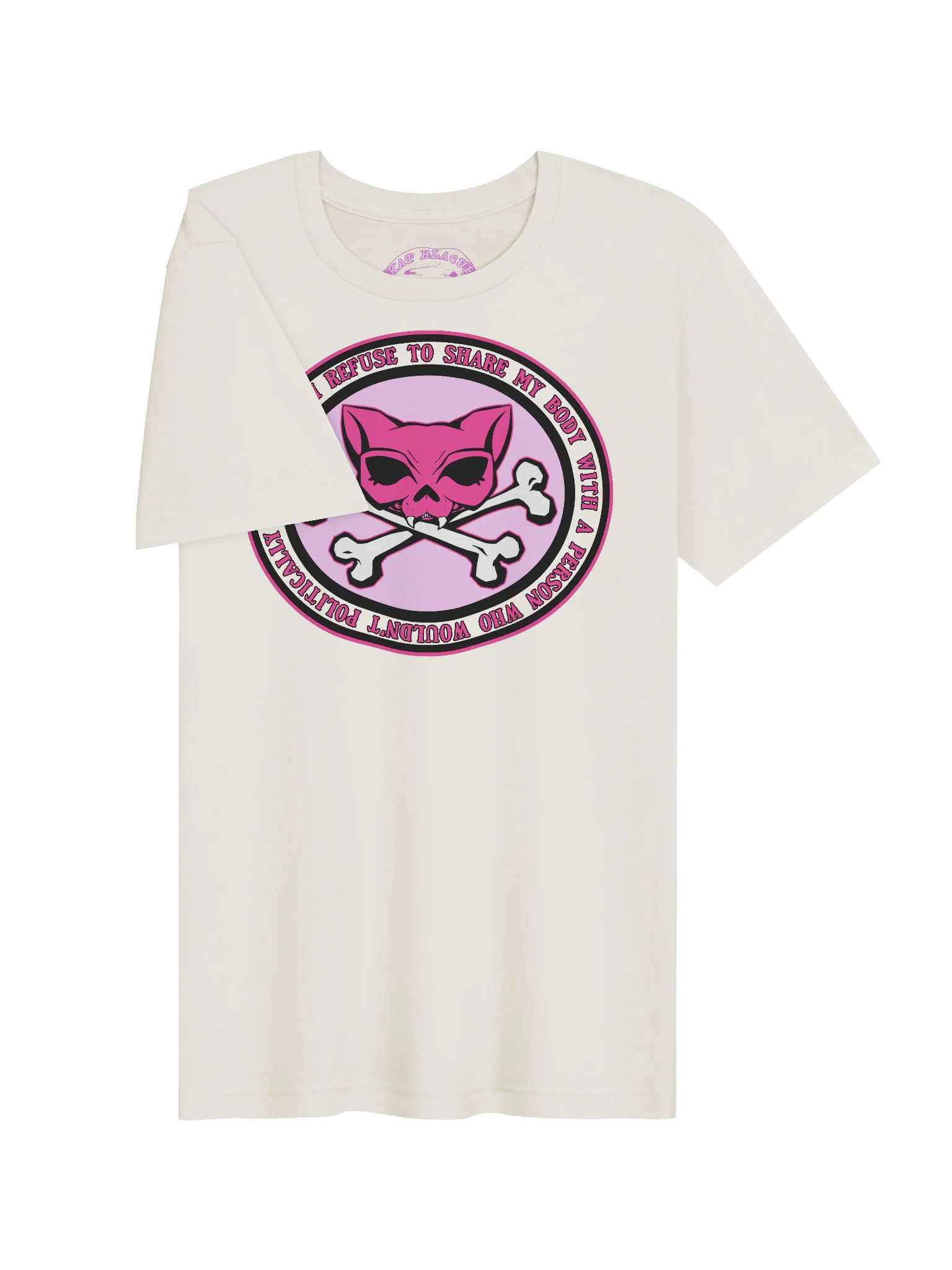 I Refuse Pink Kat Skull Shirt product image (103)