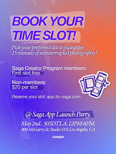 💙 LAUNCH WITH US 💙

Join us at our App Launch Party and reserve your slot!!

💙 Saga Creator Program members: reserve your slo...