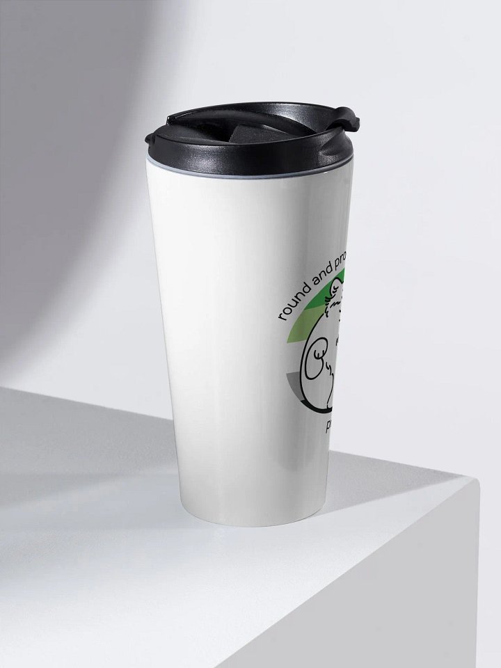 Round and Proud Manul Aromantic Version - Steel Travel Mug product image (2)