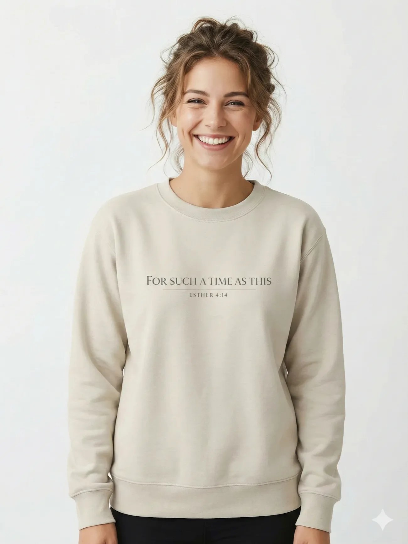 For Such A Time As This Sweatshirt | Esther 4:14 Premium Crewneck product image (2)