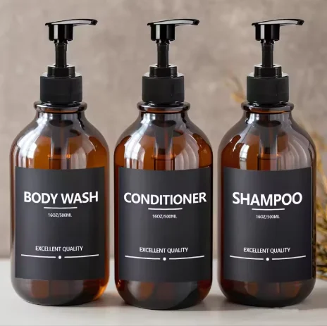 Reusable Amber Shower Dispenser Bottles product image (1)