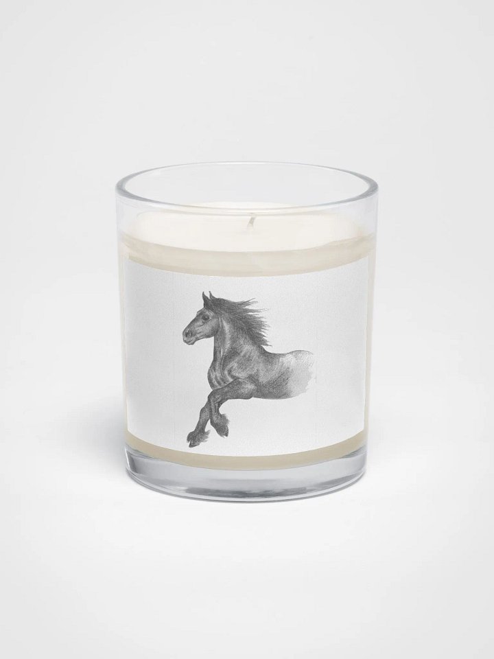 Fell pony cantering candle product image (1)