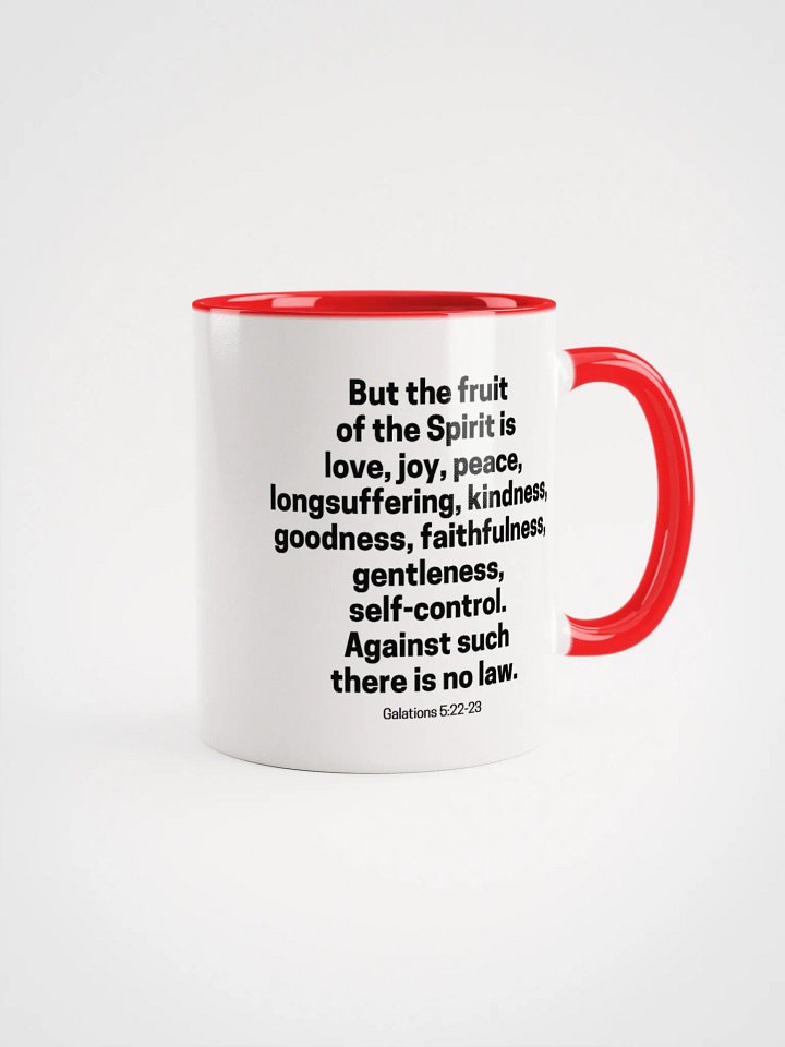 But The Fruit Of The Spirit Is Love Joy Peace Longsuffering Kindness Goodness Galatians 5:22-23 Two-Tone Mug 11/15oz product image (10)