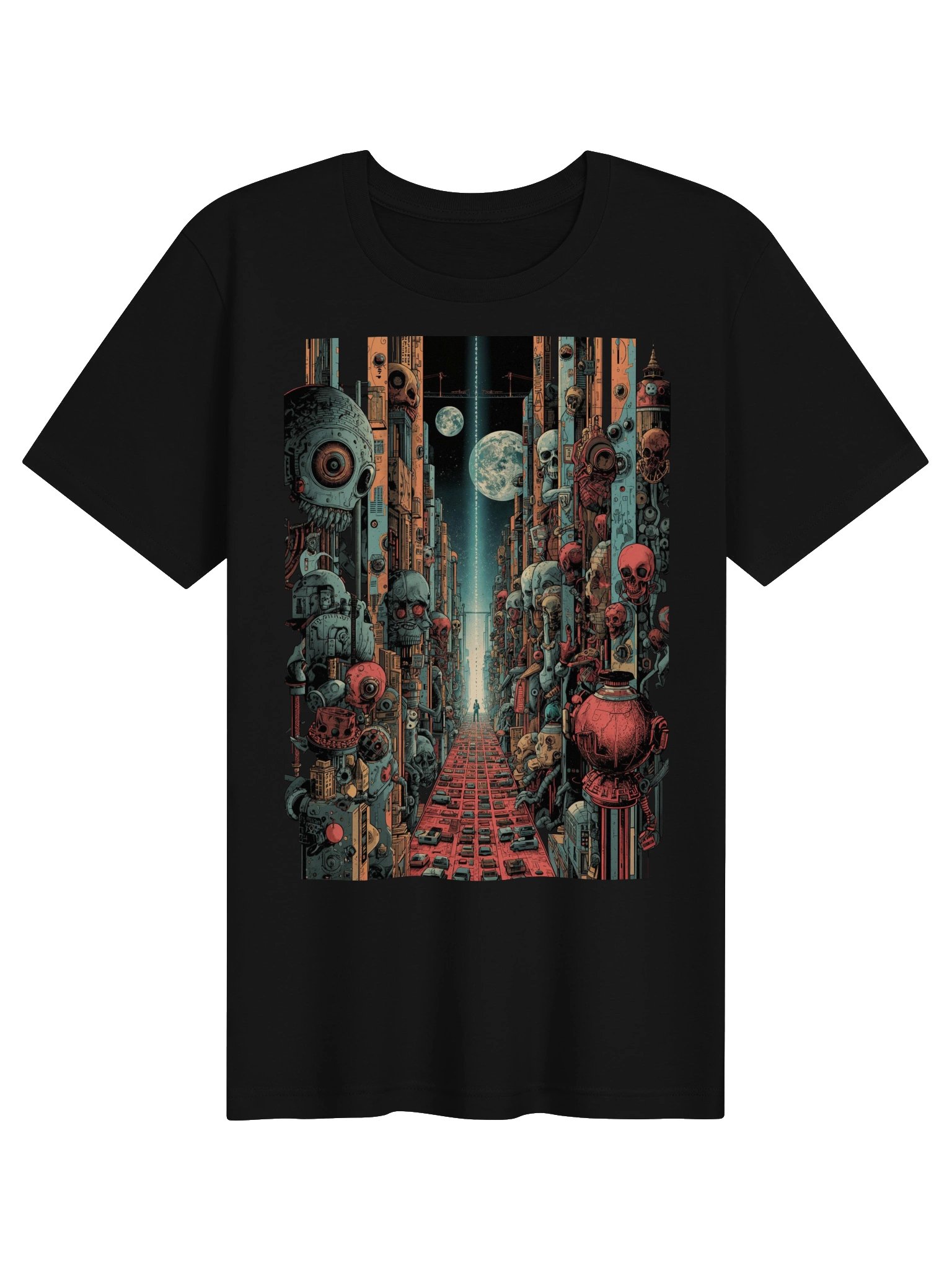 Dystopian Neon Cityscape Lightweight T-Shirt product image (1)