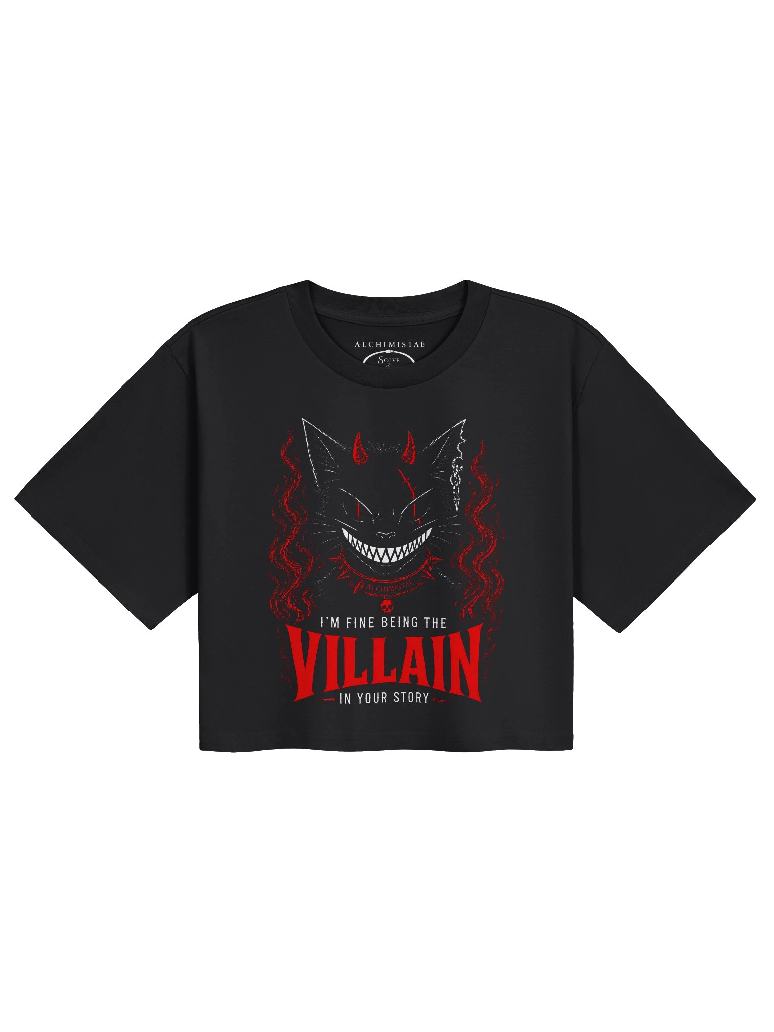 CROP TOP NOIR EN COTON ÉPAIS - THE VILLAIN product image (1)