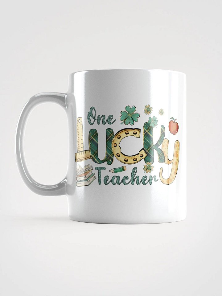 Lucky Teacher White Glossy Mug product image (3)