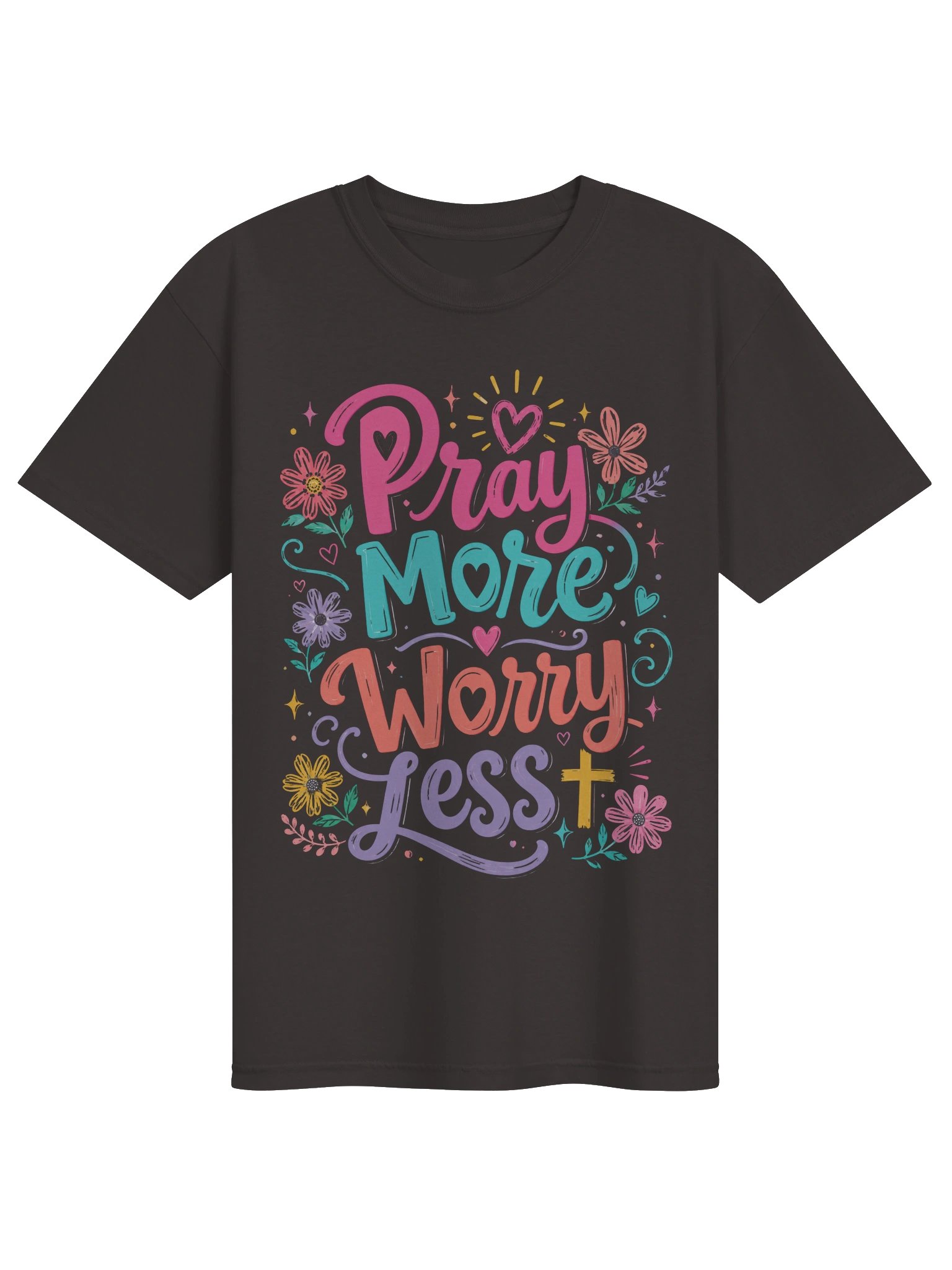 Pray More Worry Less Comfort Colors T-Shirt product image (2)