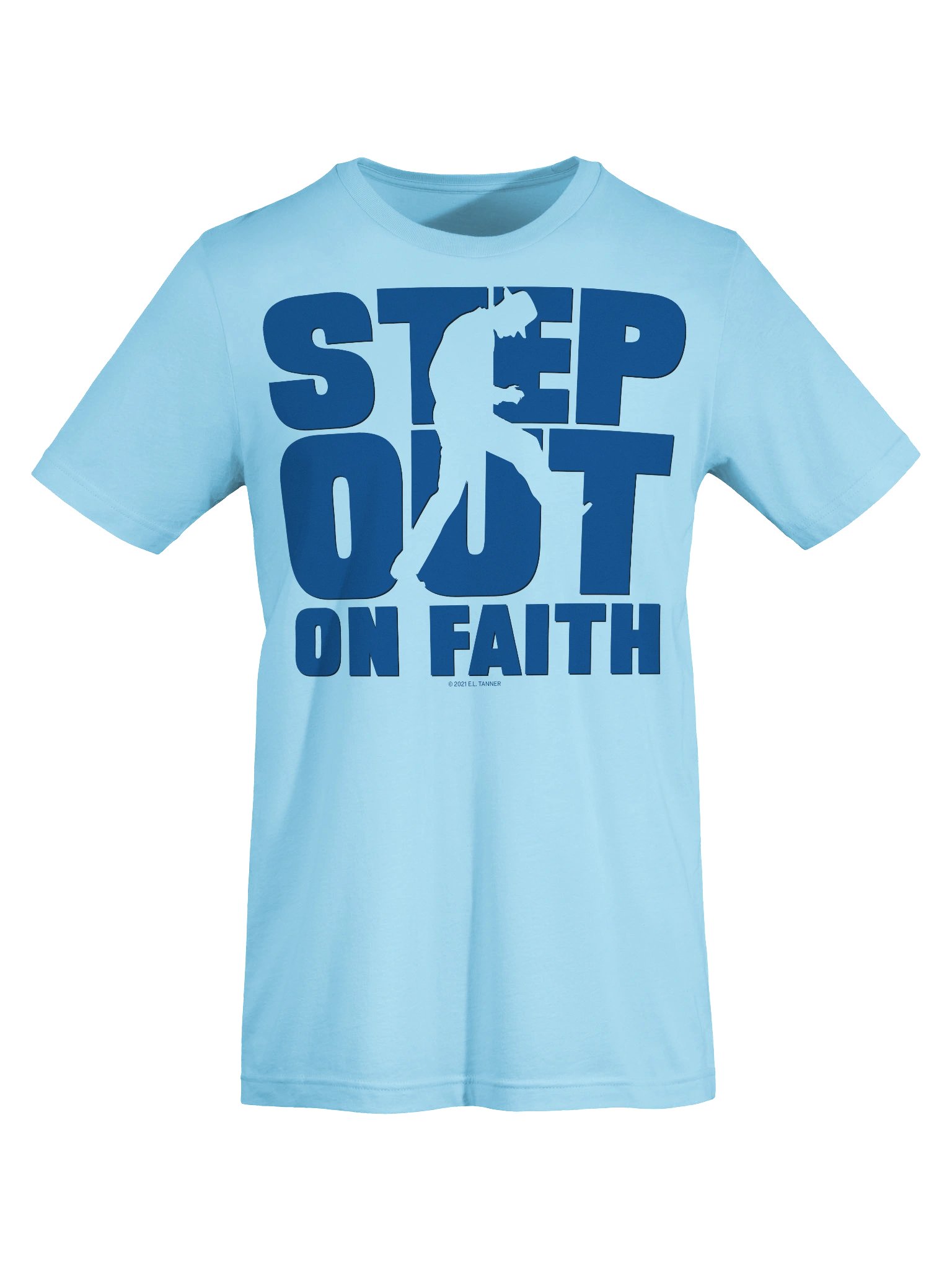 Step Out on Faith Blue, T-Shirt product image (5)