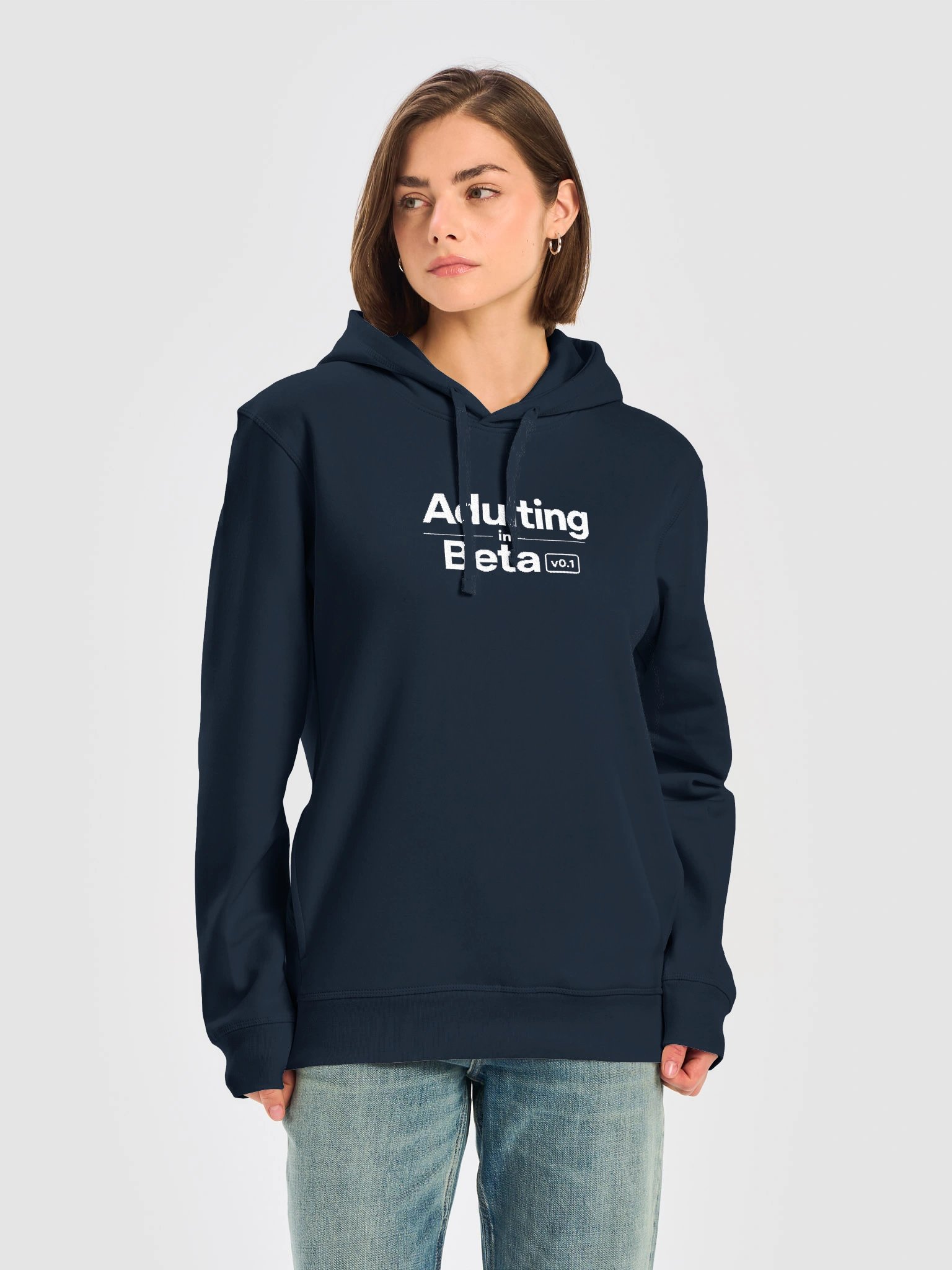“Adulting in Beta v0.1” — Unisex Organic Side Pocket Hoodie product image (1)