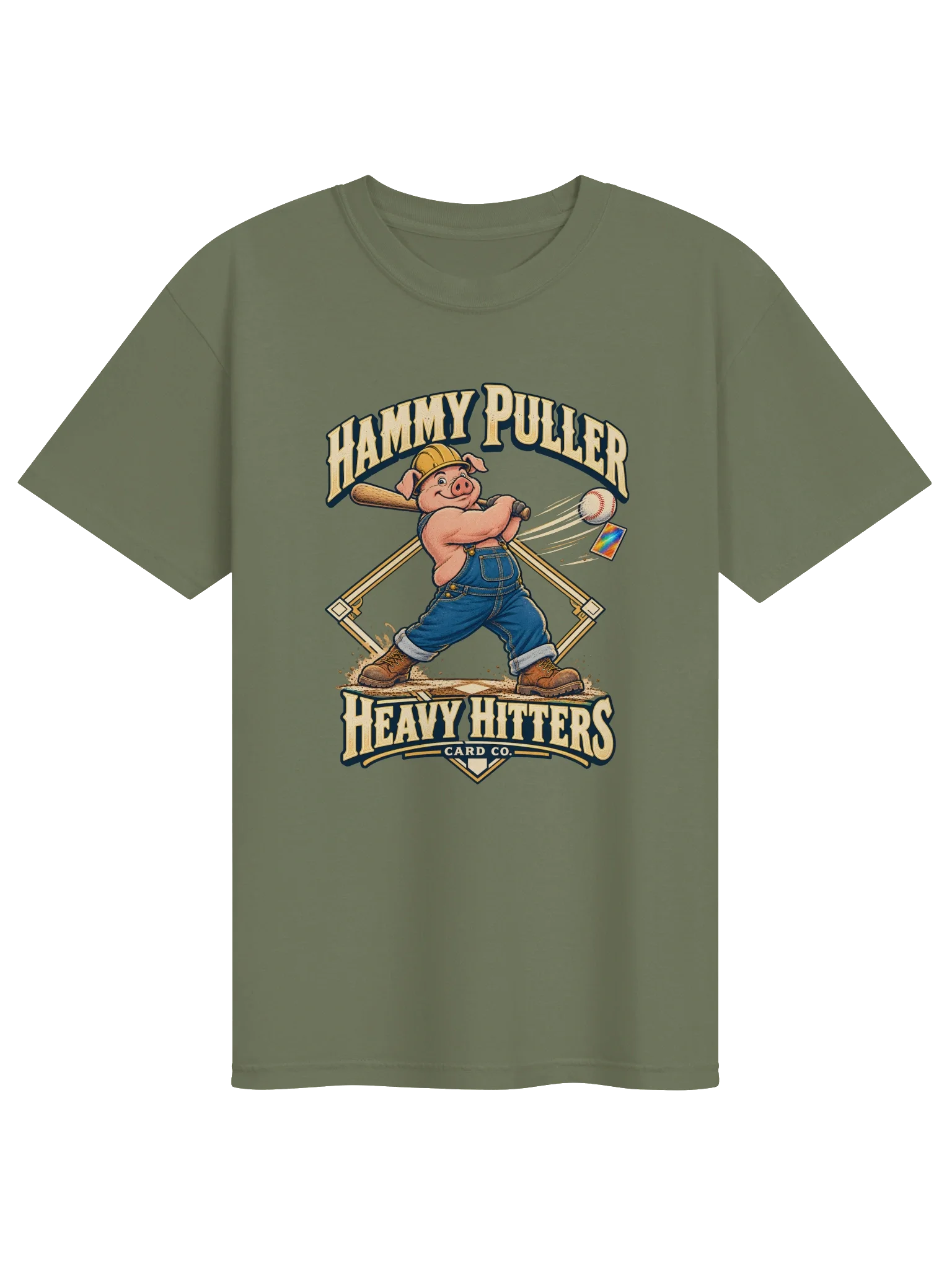 Hammy Heavy Hitters Heavyweight Tee — Moss