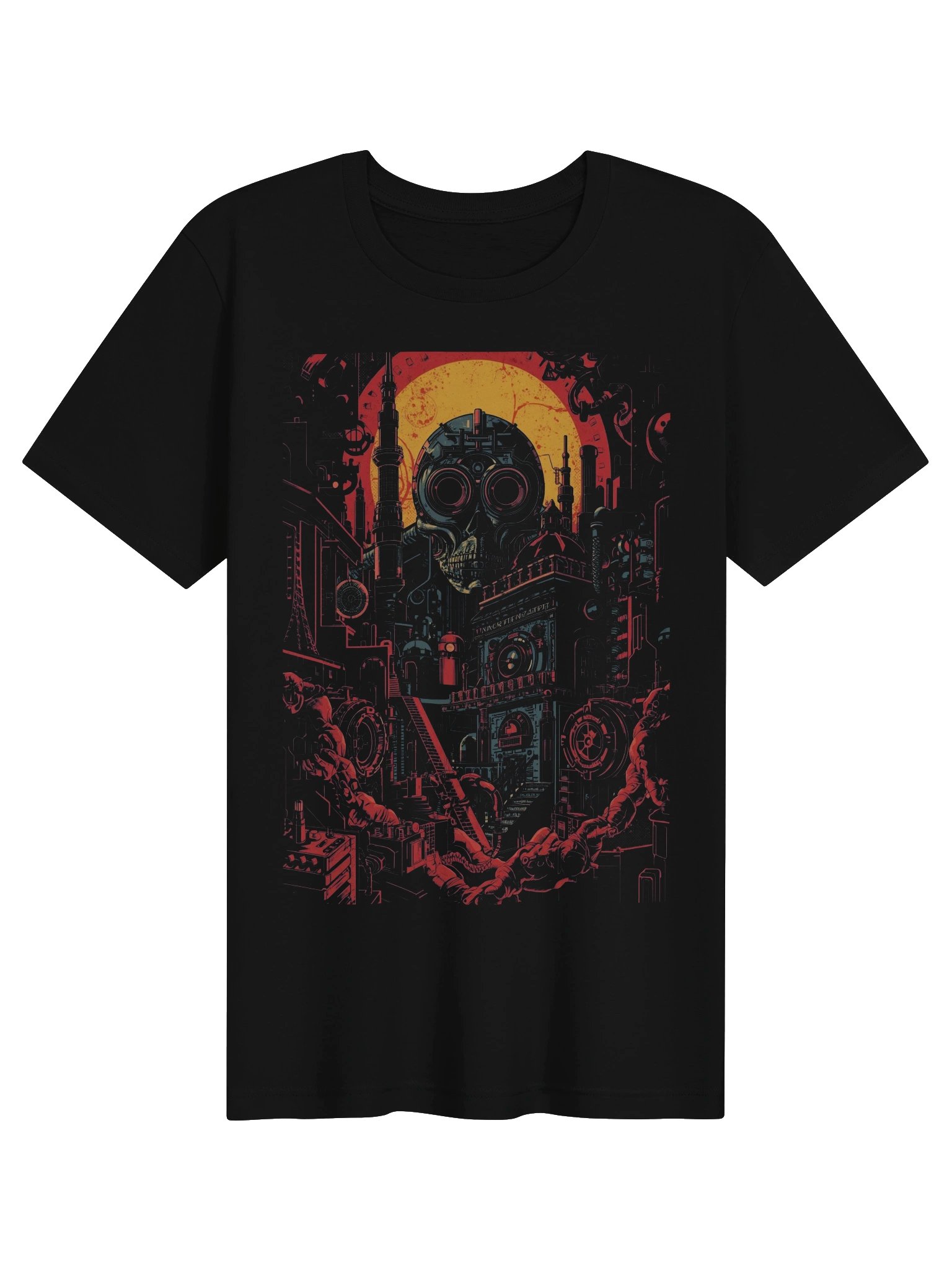 Dystopian Sun Skull Lightweight T-Shirt product image (1)
